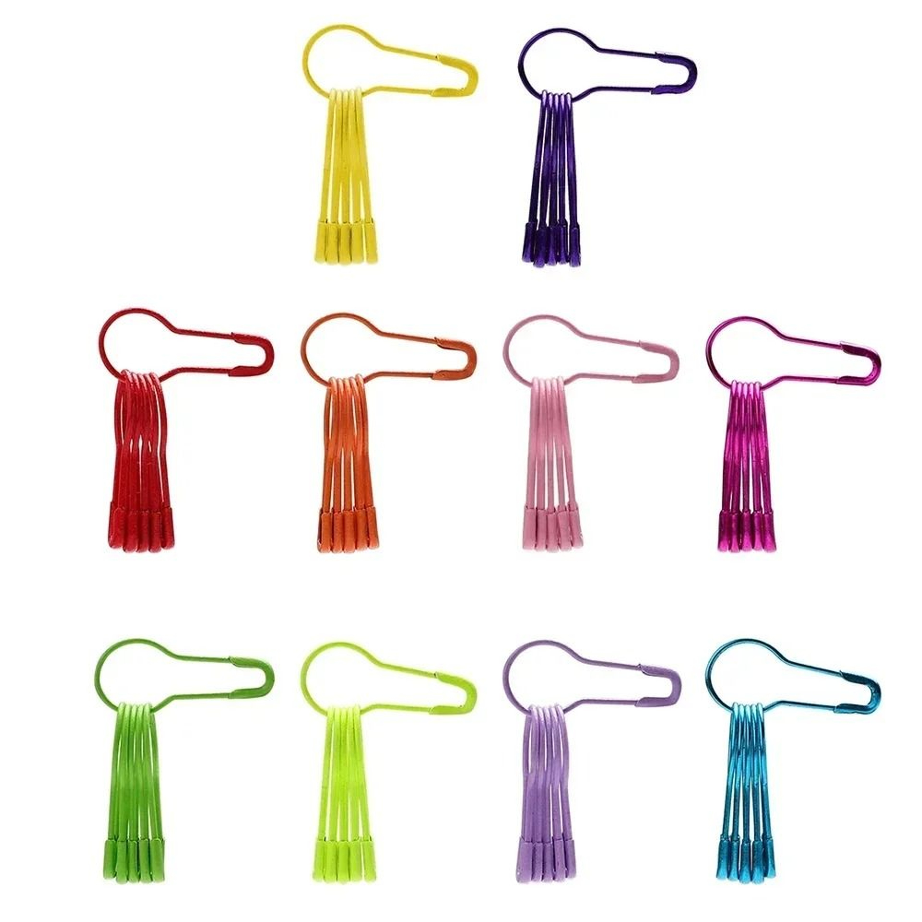 Creative Mix Color Gourd Shape Safety Metal Pins  Knitting Marker Tag Clips 3
