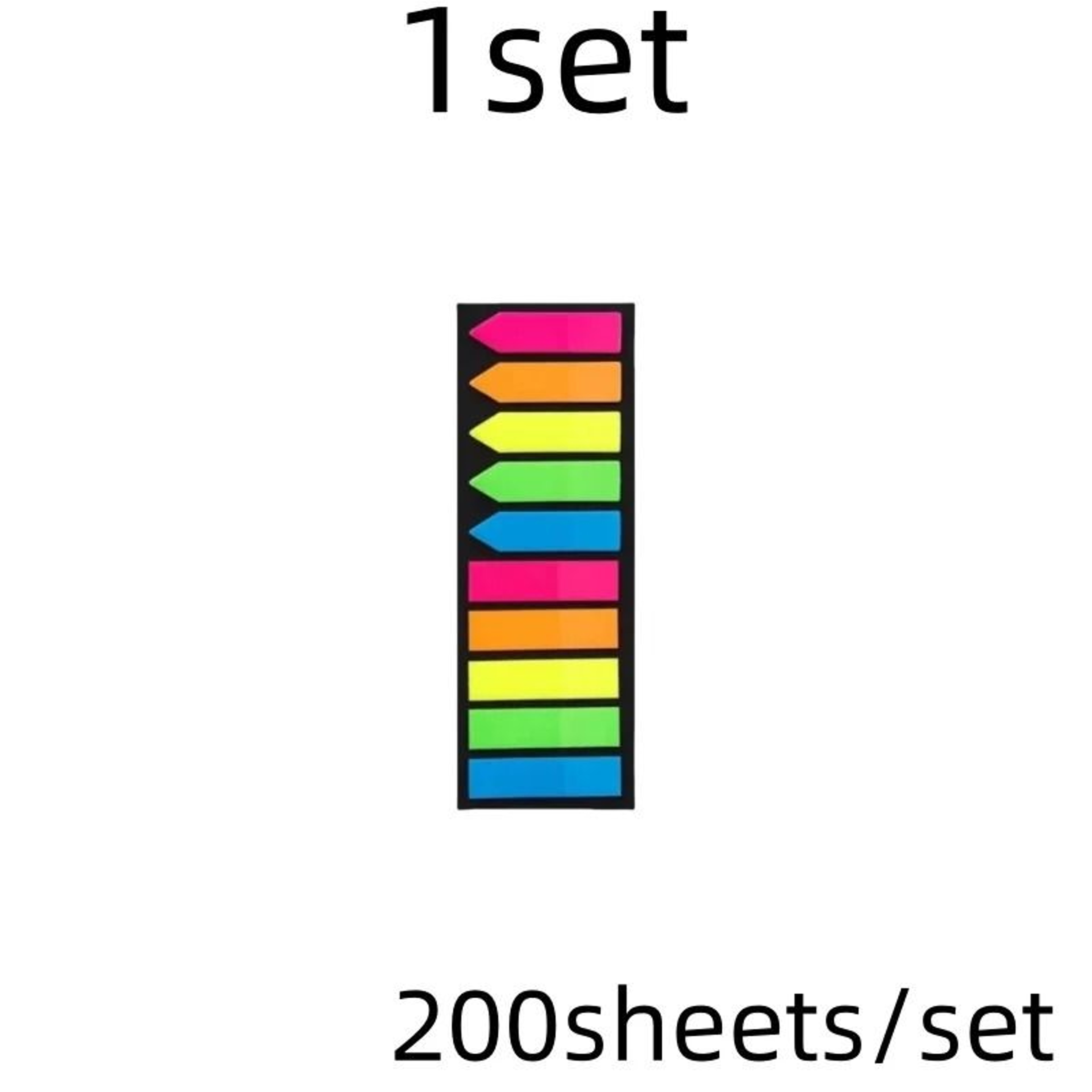 200 Sheets Transparent Sticky Notes  Clear Bookmark Index Tabs Set 8