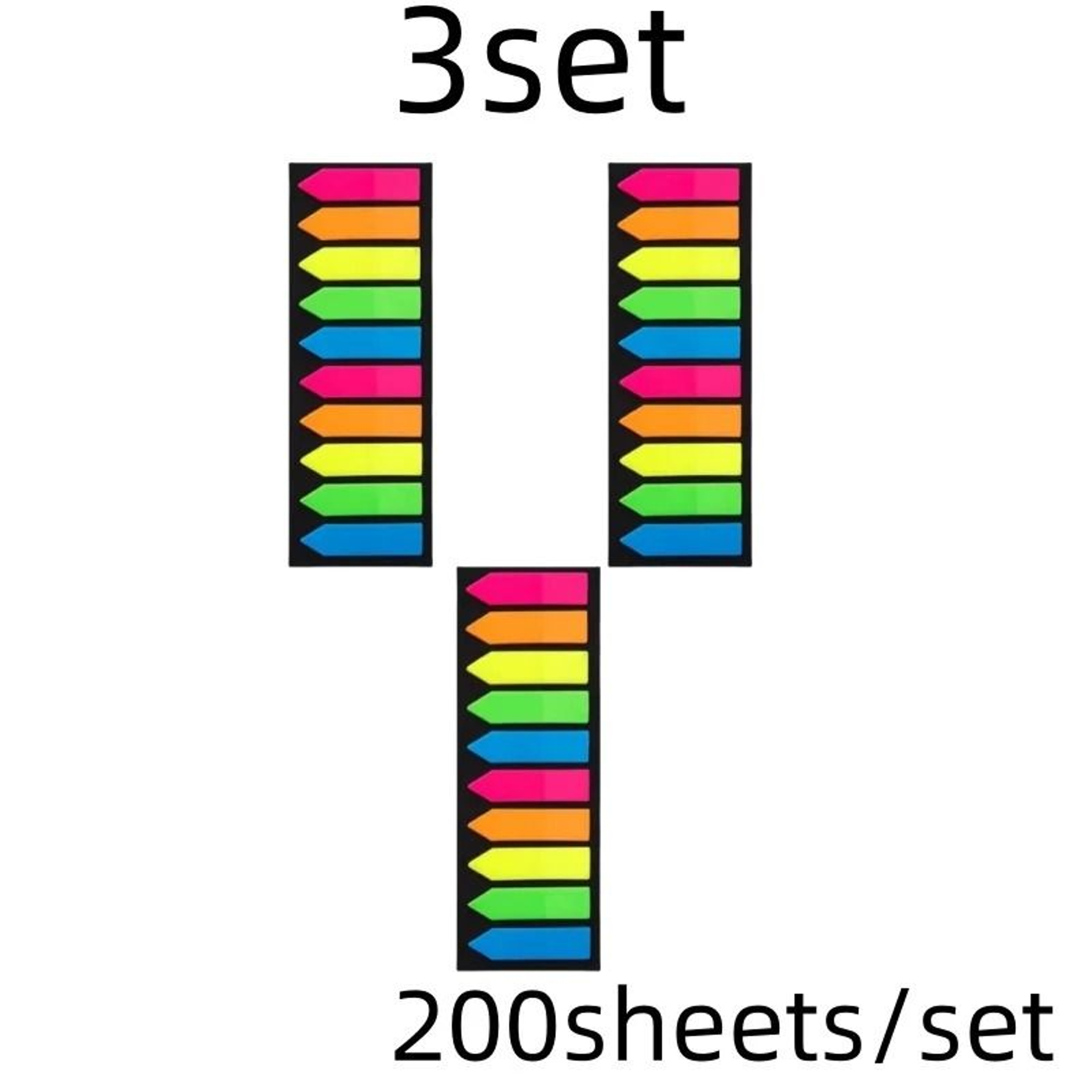 200 Sheets Transparent Sticky Notes  Clear Bookmark Index Tabs Set 10