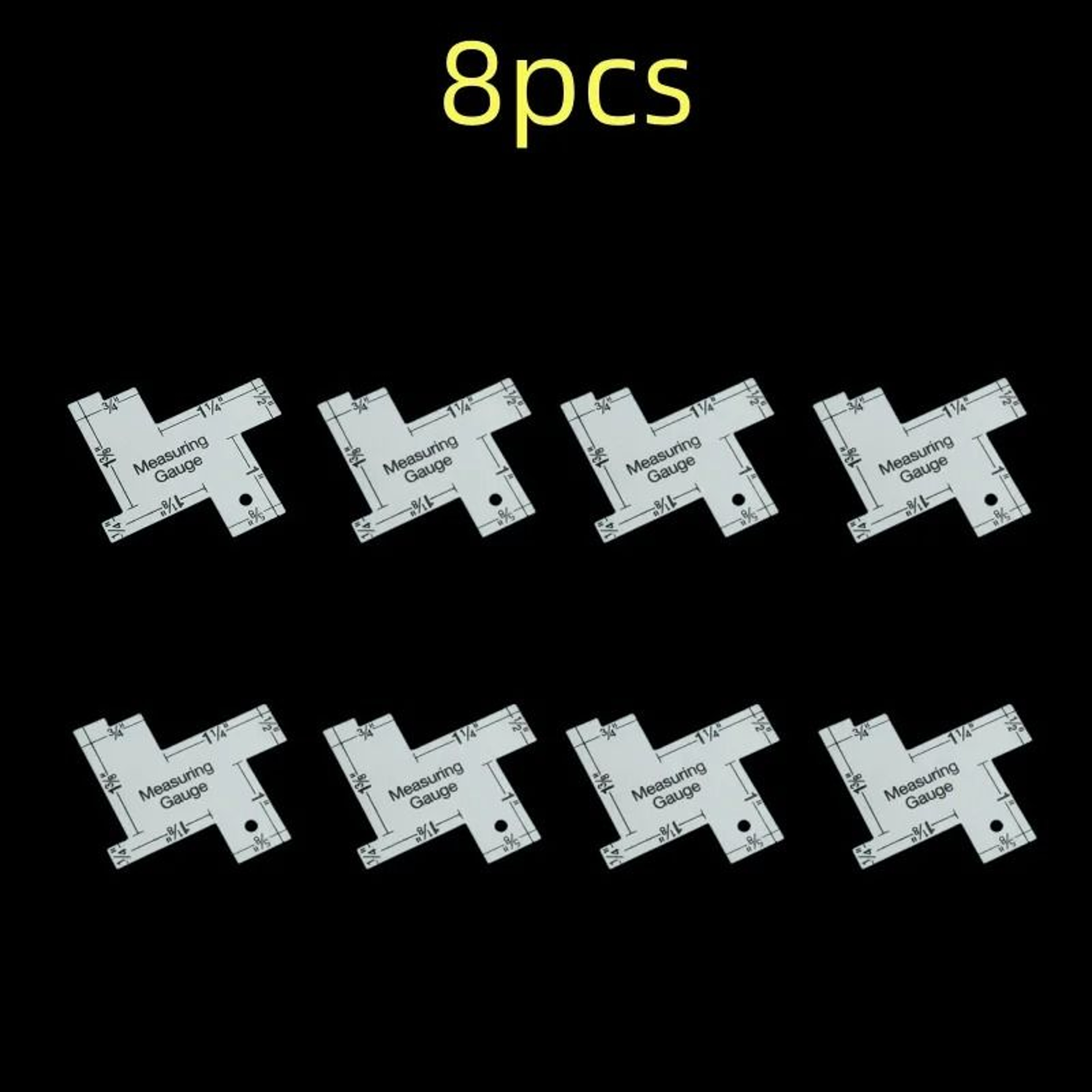 Precision Metal Seam Measuring Gauge  Quilting Sewing Ruler Template 18
