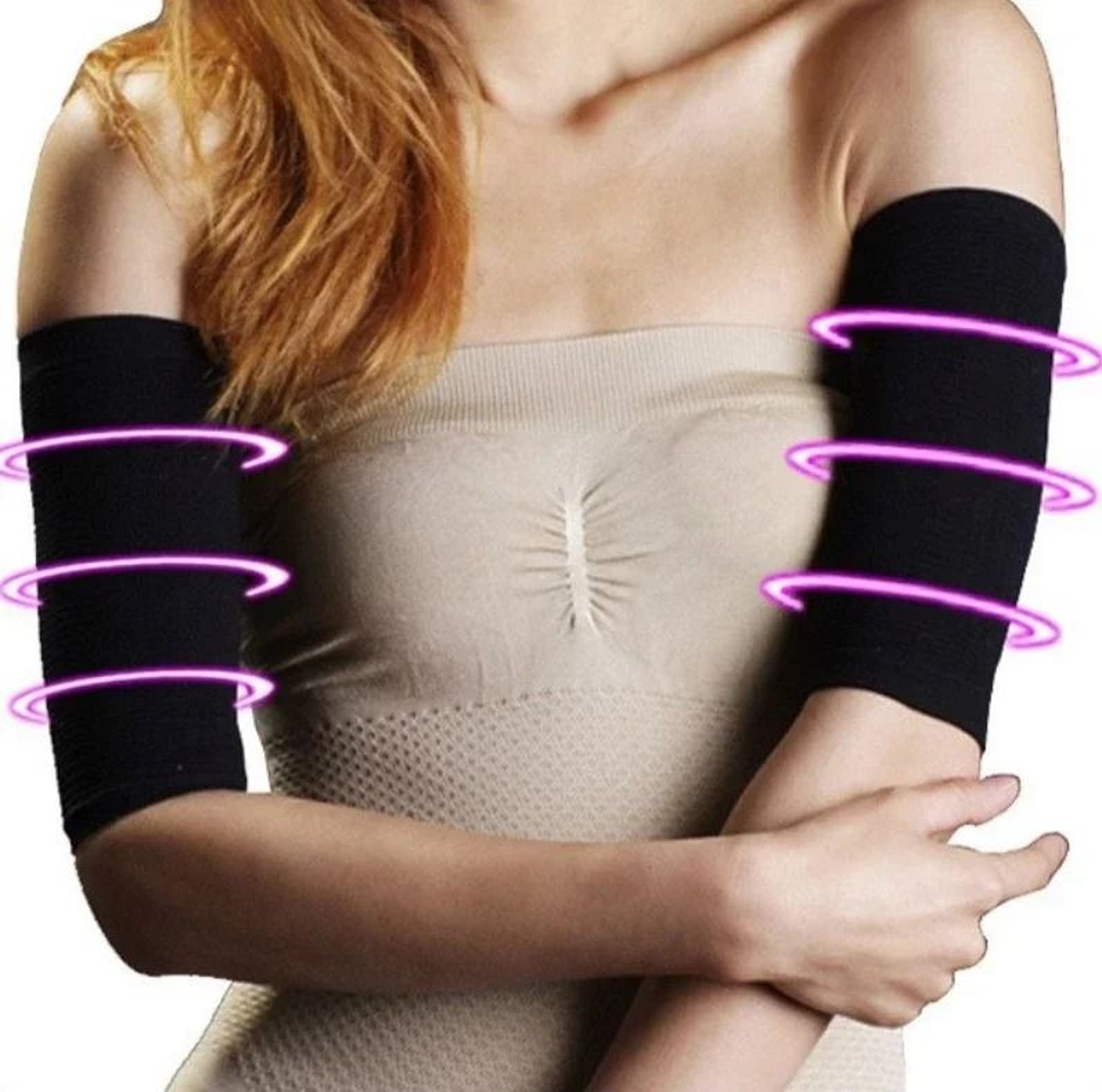 Slimming Arm Sleeves  Compression Weight Loss Fat Burning Massager Wraps 1