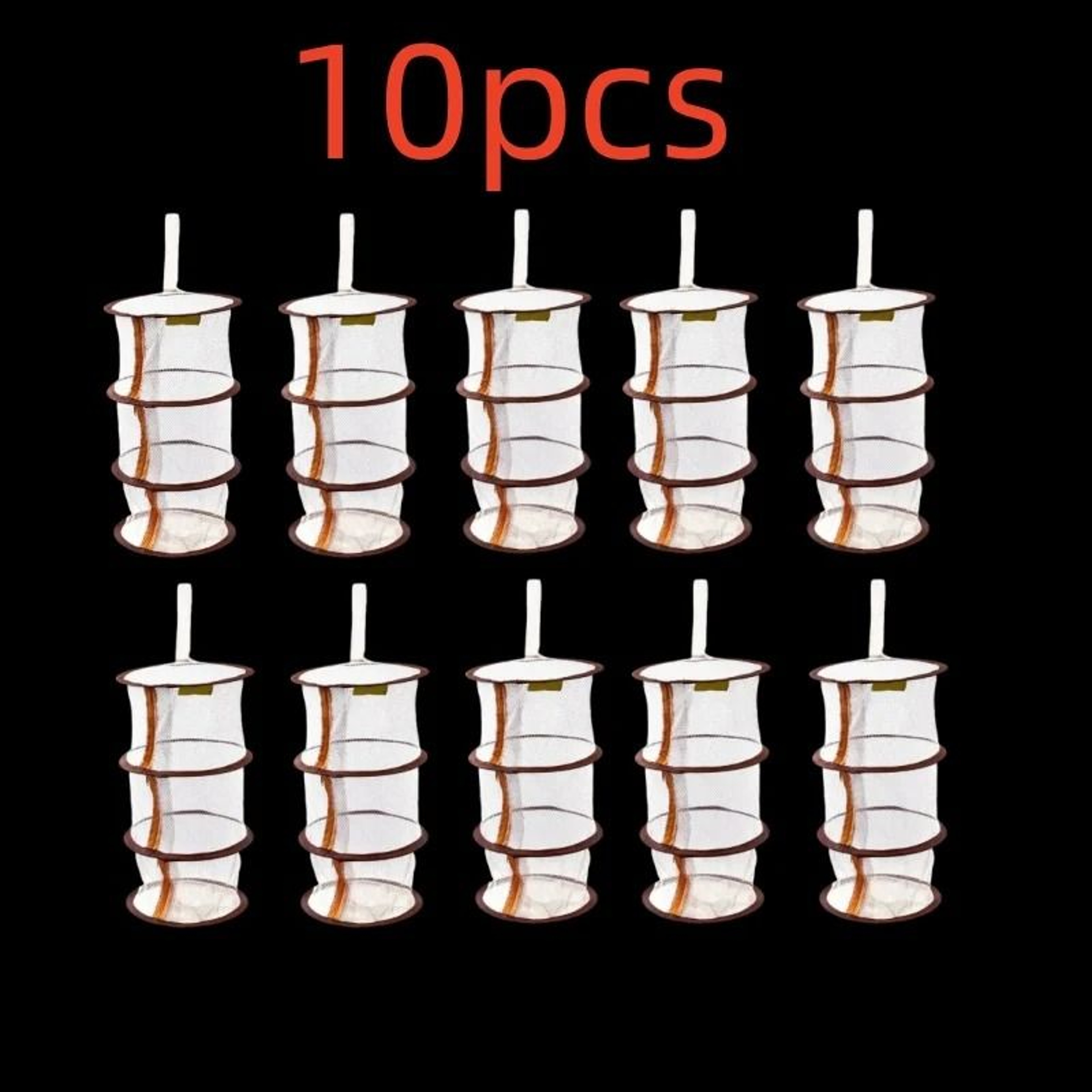 3Layer Zippered Hanging Drying Rack Net  Mesh Clothes Herb Dryer 14