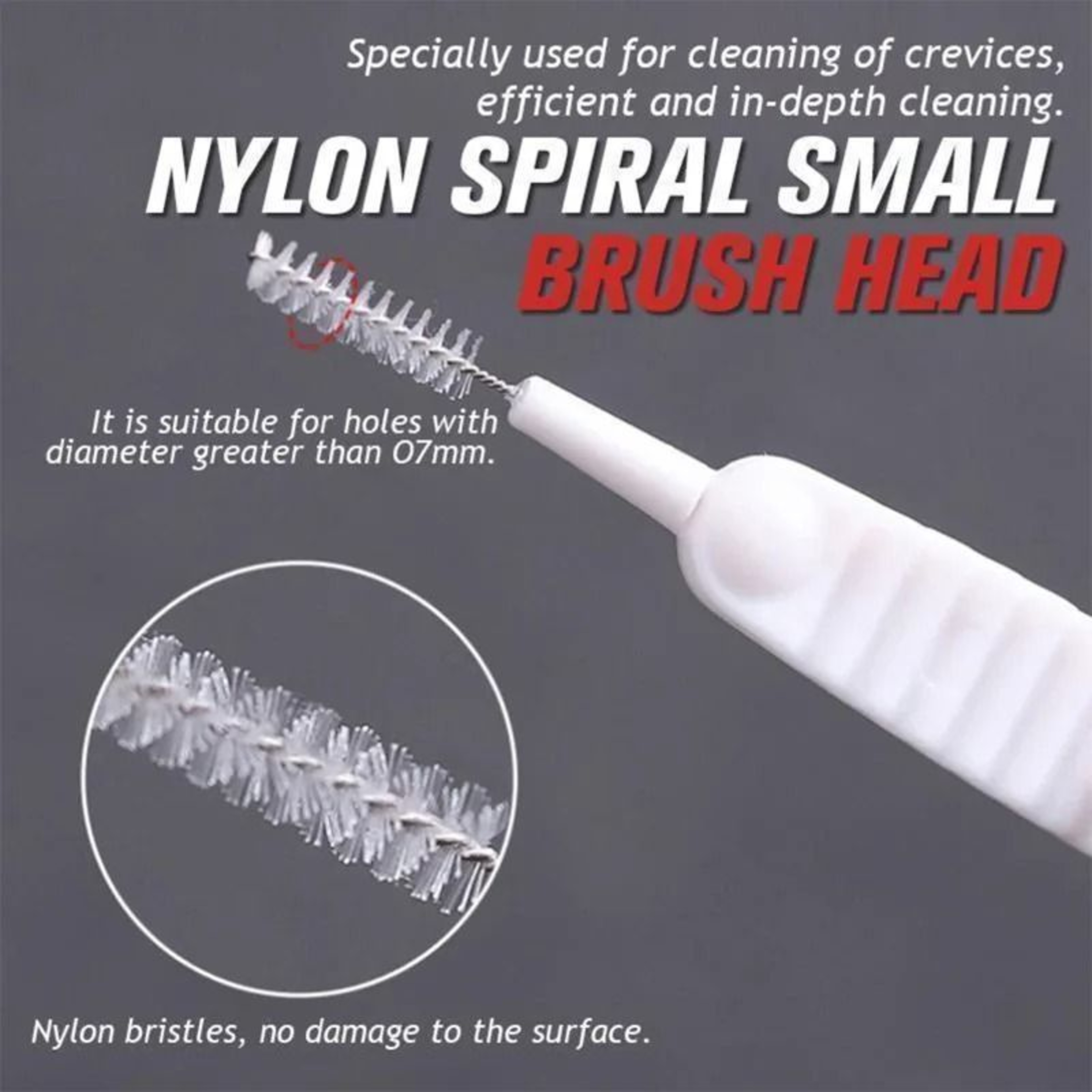 Micro Nylon Shower Head Cleaning Brush  AntiBlocking Nozzle Hole Cleaner 4