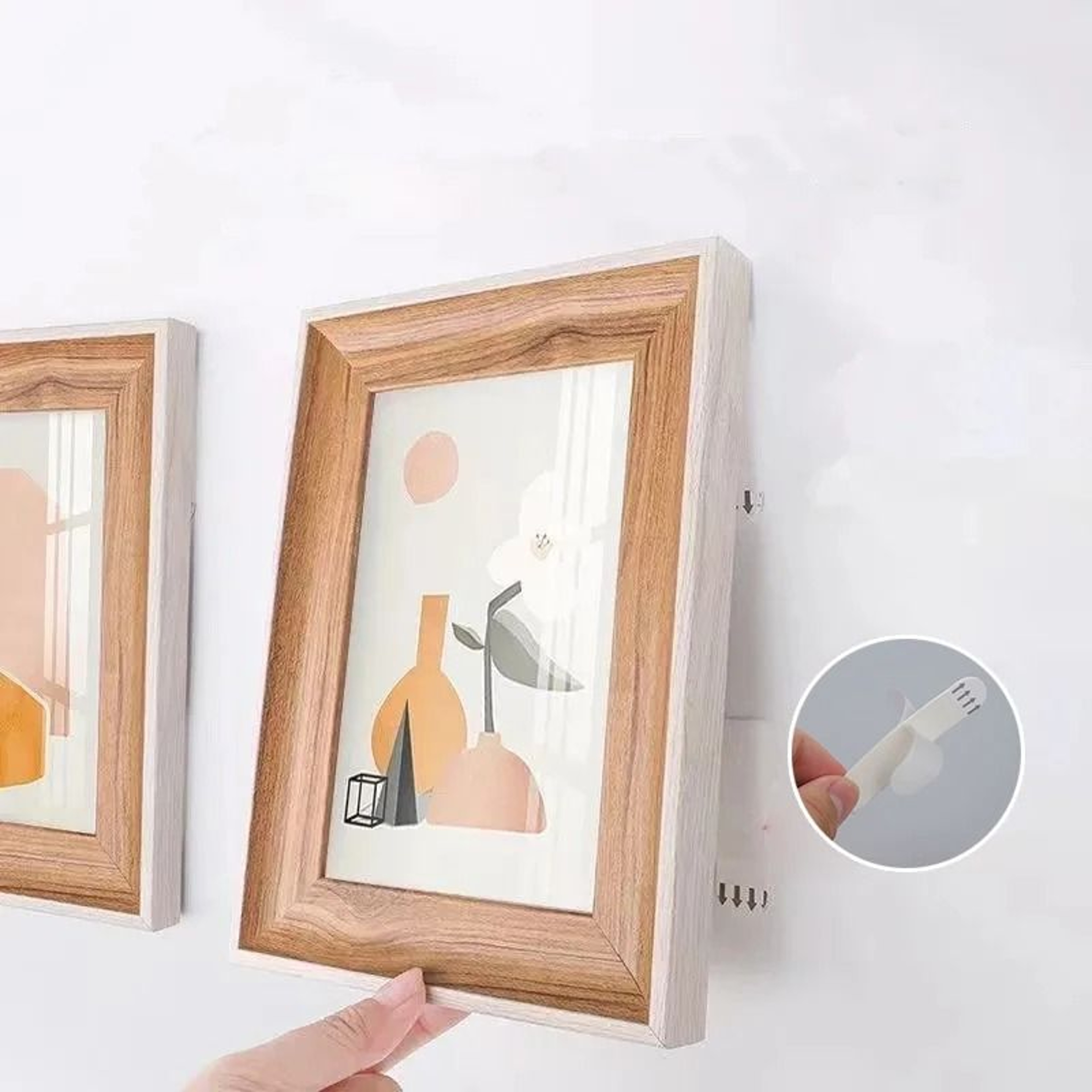 PunchFree SelfAdhesive Picture Frame Tape Strips  Wall Mounting Hangers 2