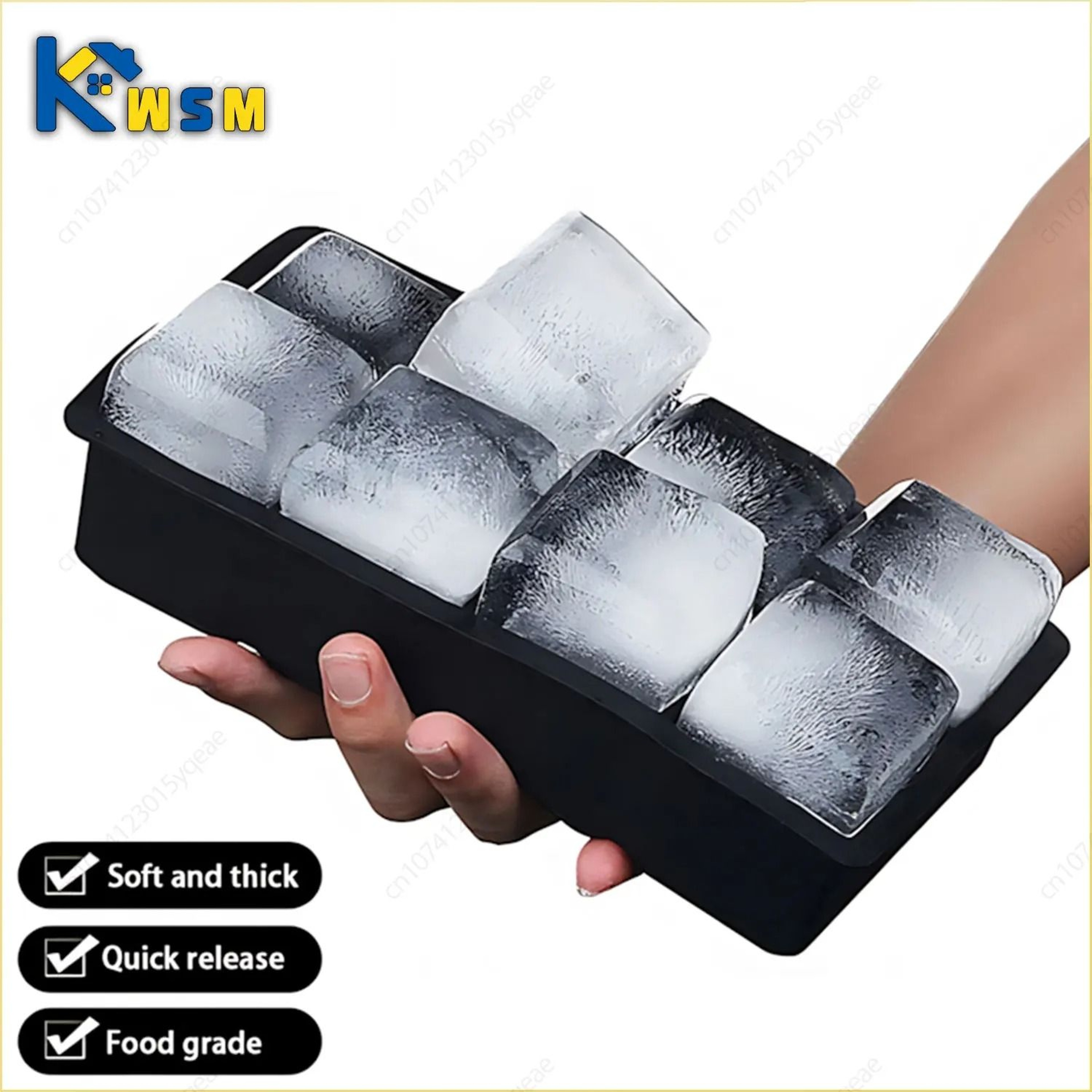 MultiGrid Silicone Ice Cube  Spherical Ice Ball Molds For Whiskey  Cocktails 0