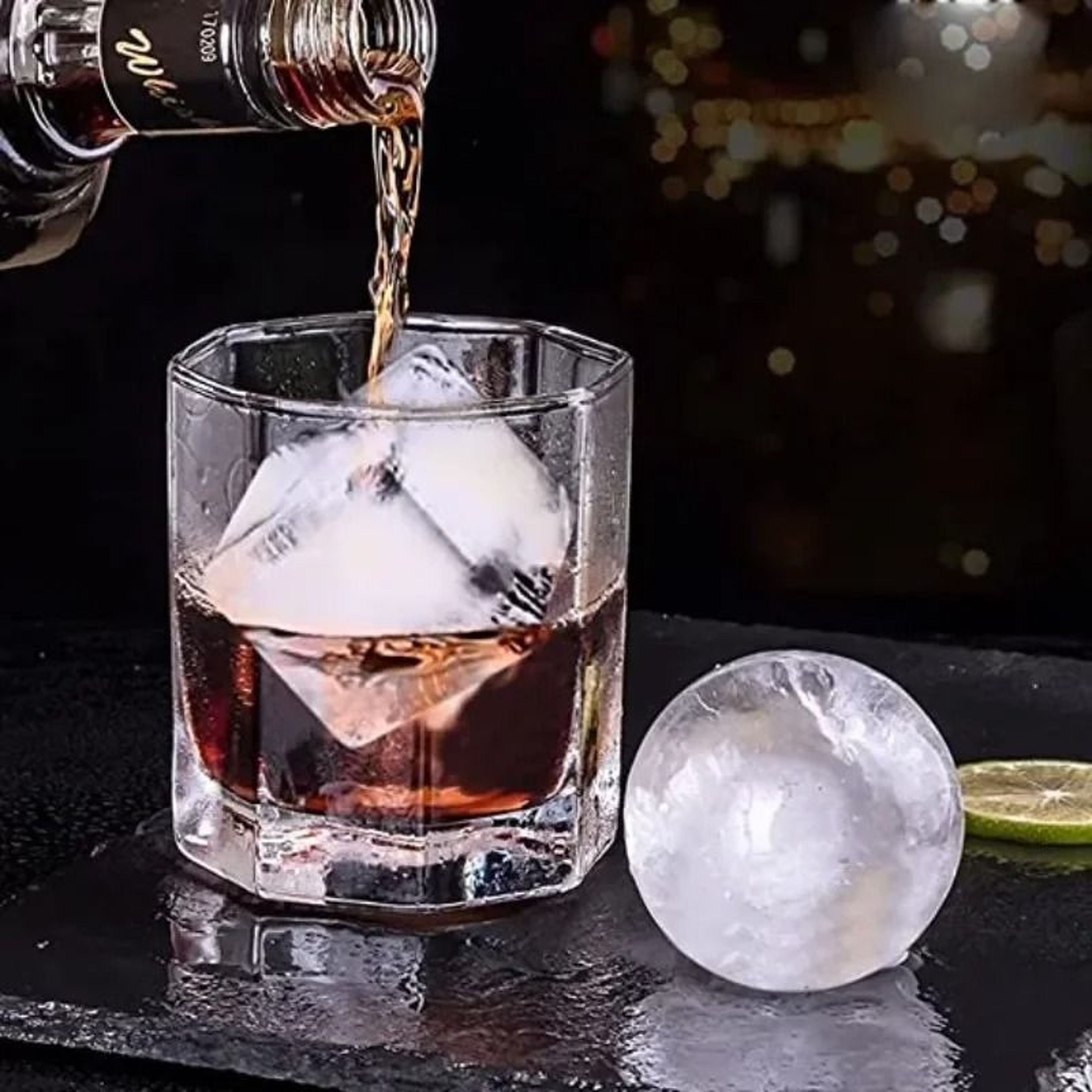 MultiGrid Silicone Ice Cube  Spherical Ice Ball Molds For Whiskey  Cocktails 4