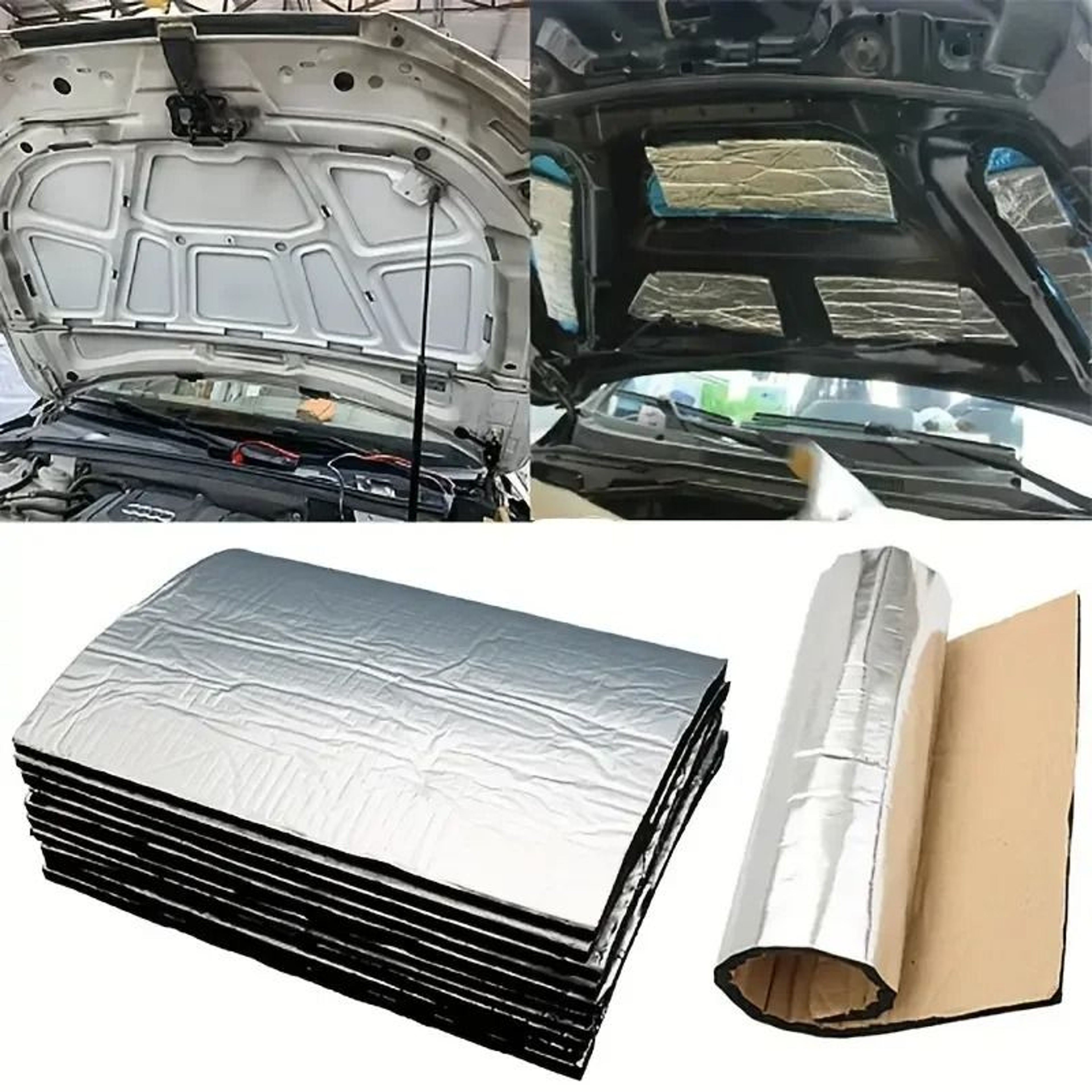 5MM10MM Car Sound Deadener  Heat Insulation Mat  Soundproofing Deadening Foam For Vehicle Hood Floo 4