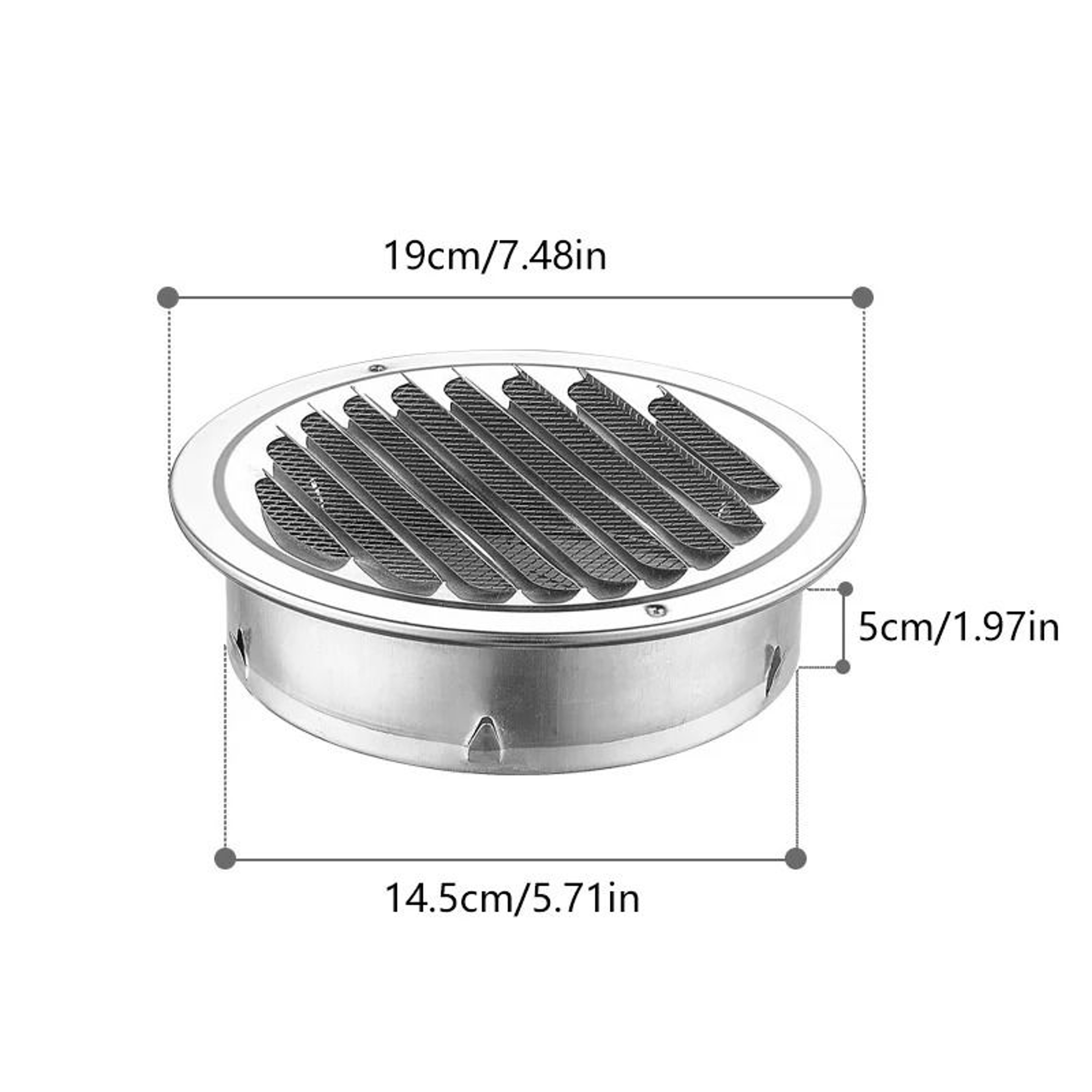 Stainless Steel Wall  Ceiling Air Vent Exhaust Grille Cover  Waterproof Ventilation Outlet Cap 9