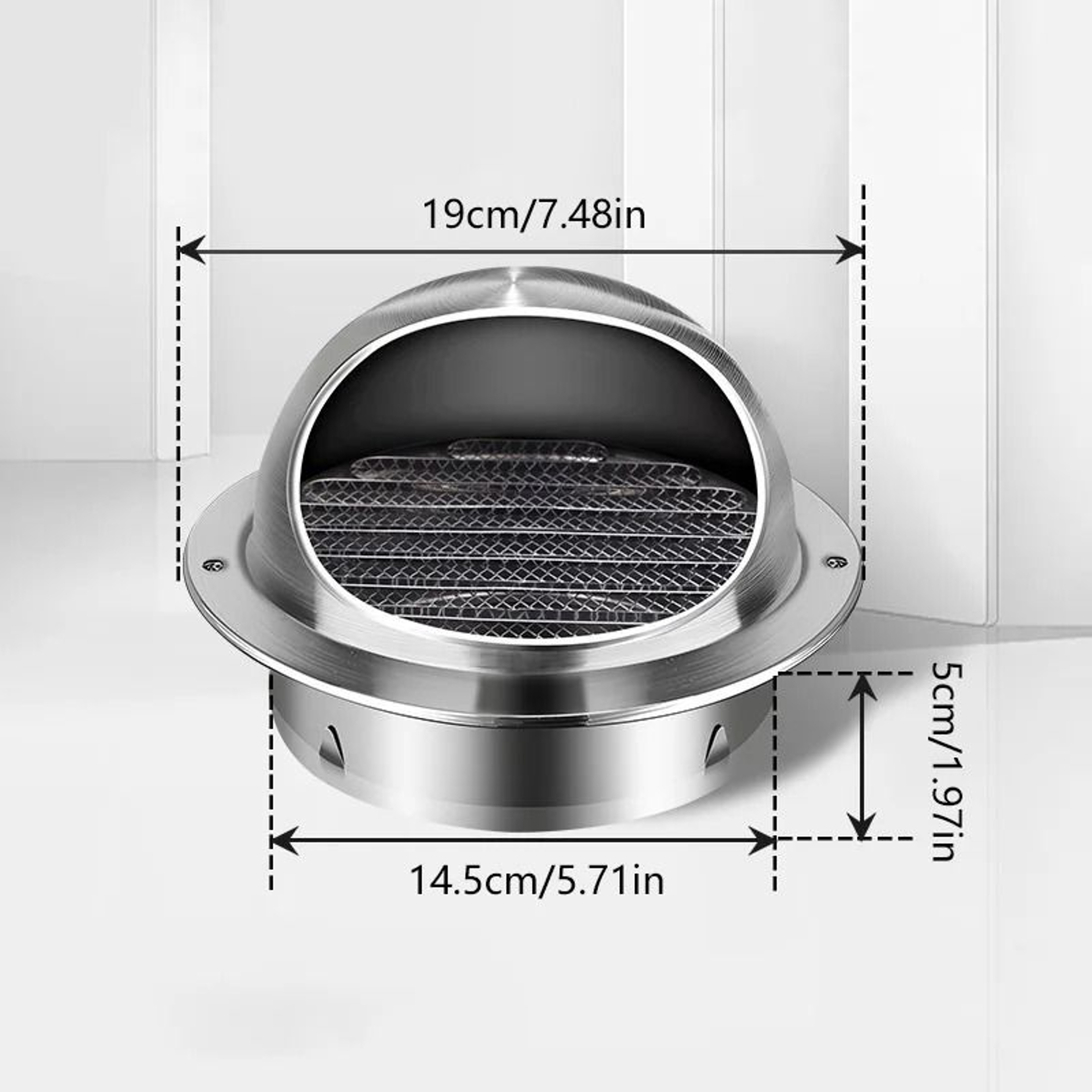 Stainless Steel Wall  Ceiling Air Vent Exhaust Grille Cover  Waterproof Ventilation Outlet Cap 8