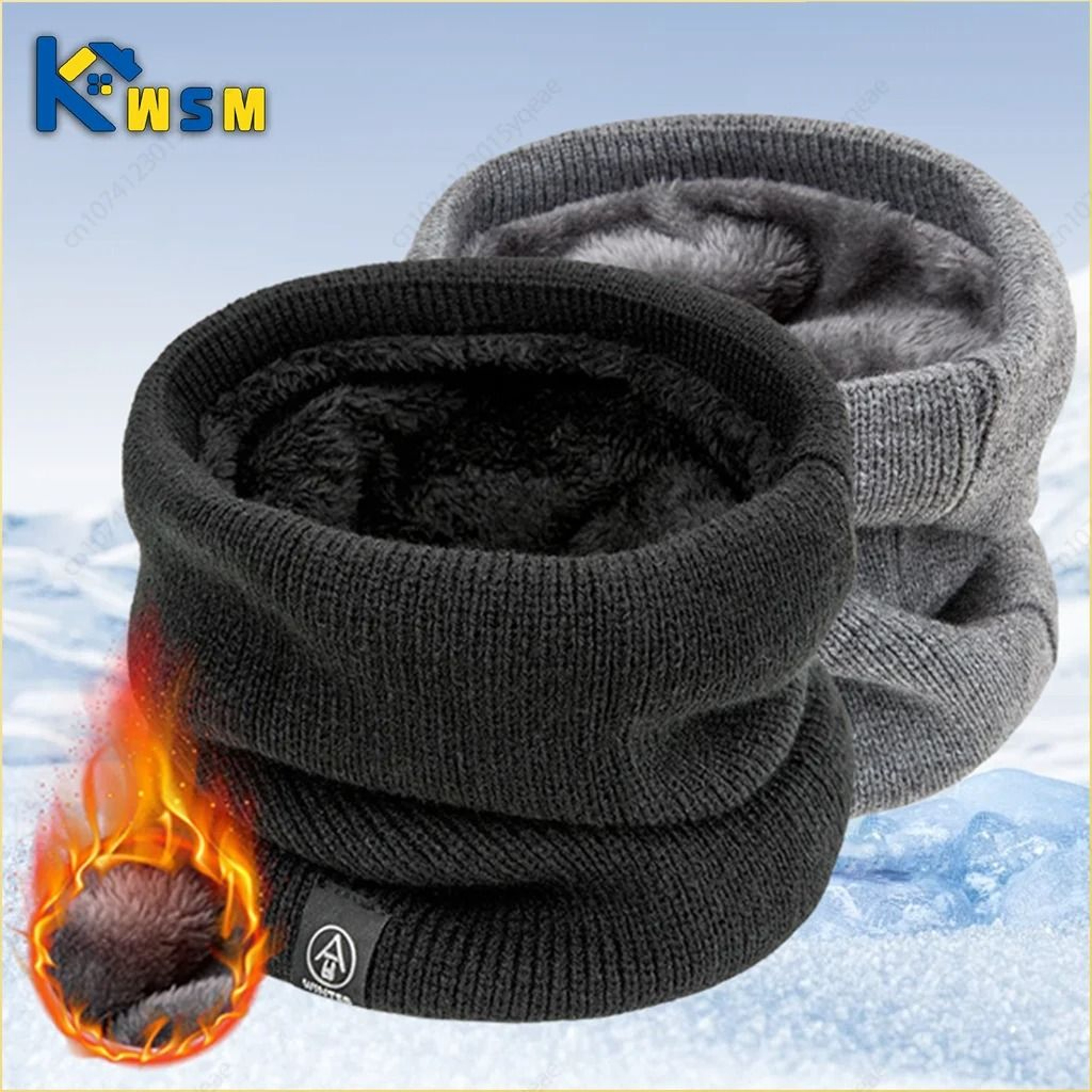 Winter FleeceLined Neck Warmer Scarf  Soft Windproof Thermal Gaiter For Men  Women 0