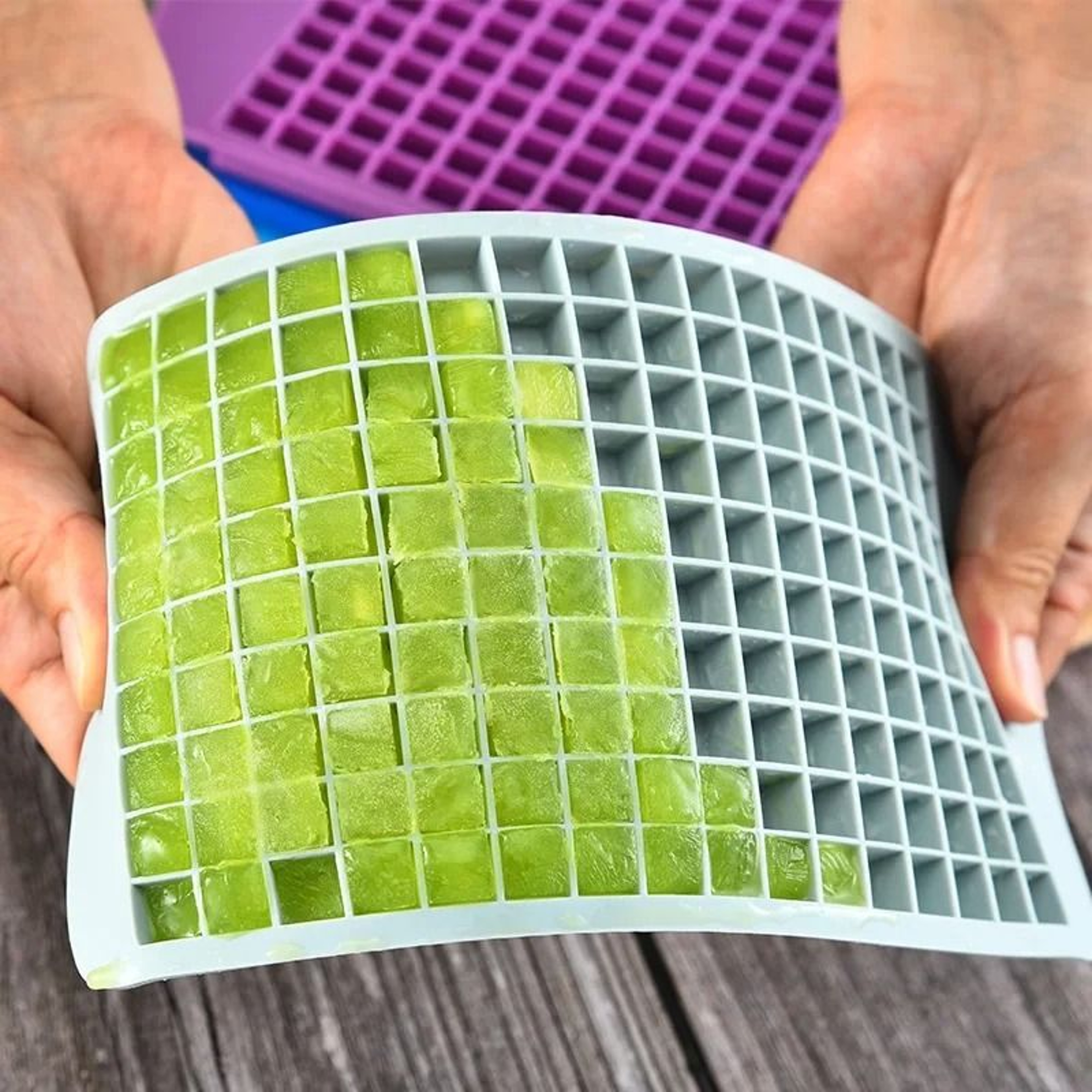 160Grid Mini Silicone Ice Cube Tray  Flexible Small Square Mold  Crushed Ice Maker 1