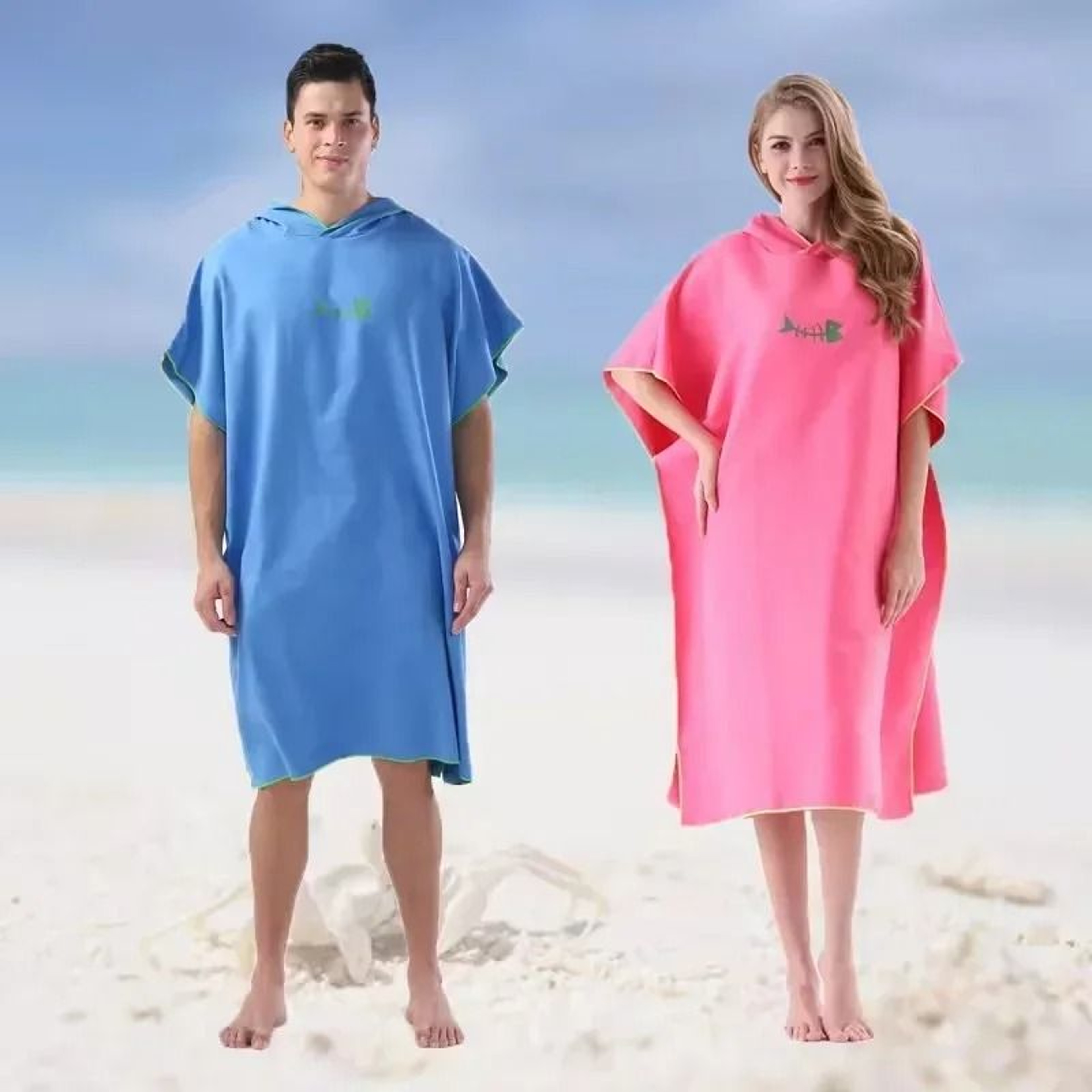 QuickDrying Hooded Changing Robe  UltraAbsorbent Surf Poncho  Towel Bathrobe For Swimming  Fitness  1