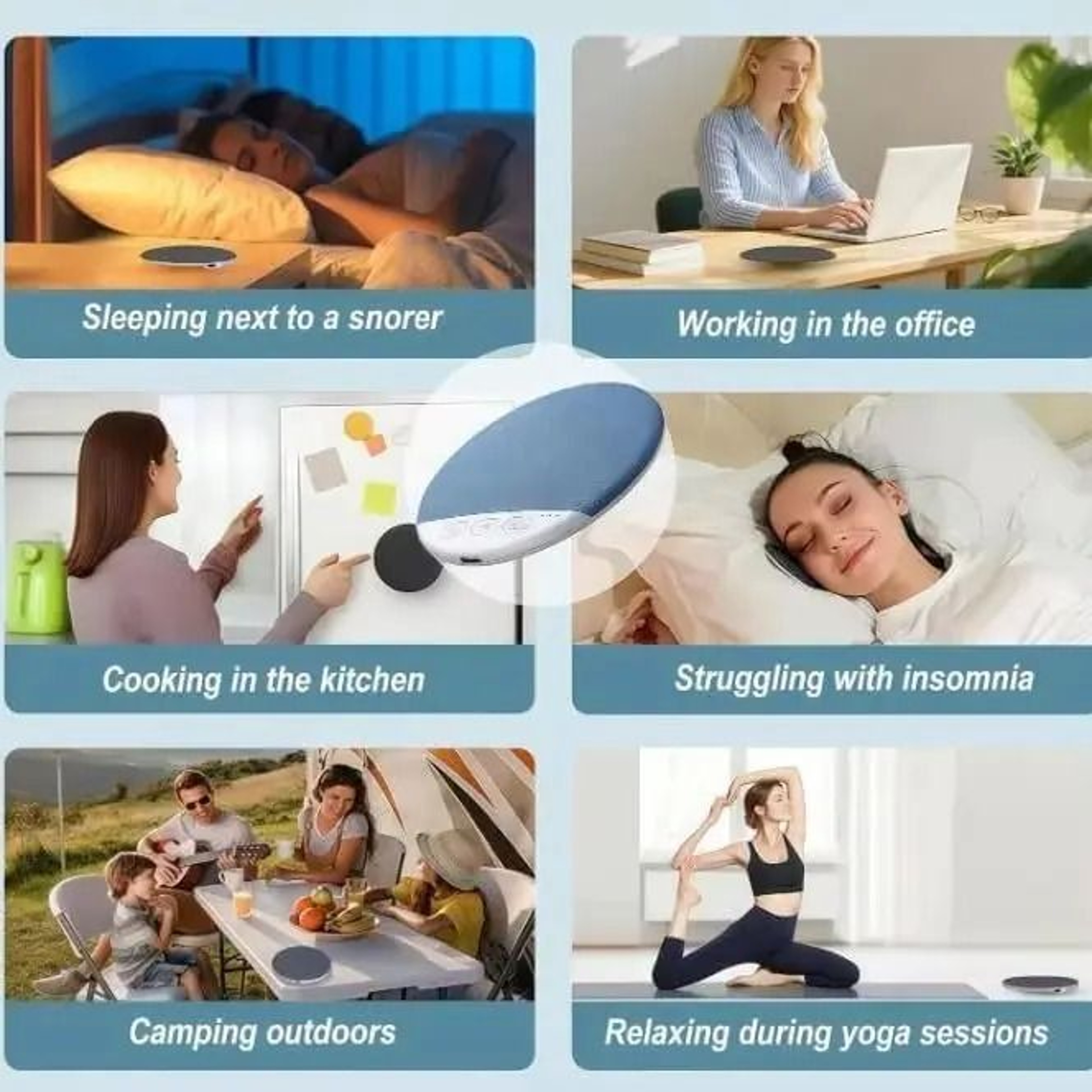 Mini Wireless Bluetooth UnderPillow Sleep Speaker  Bone Conduction Sound Disc For Insomnia Relief   5