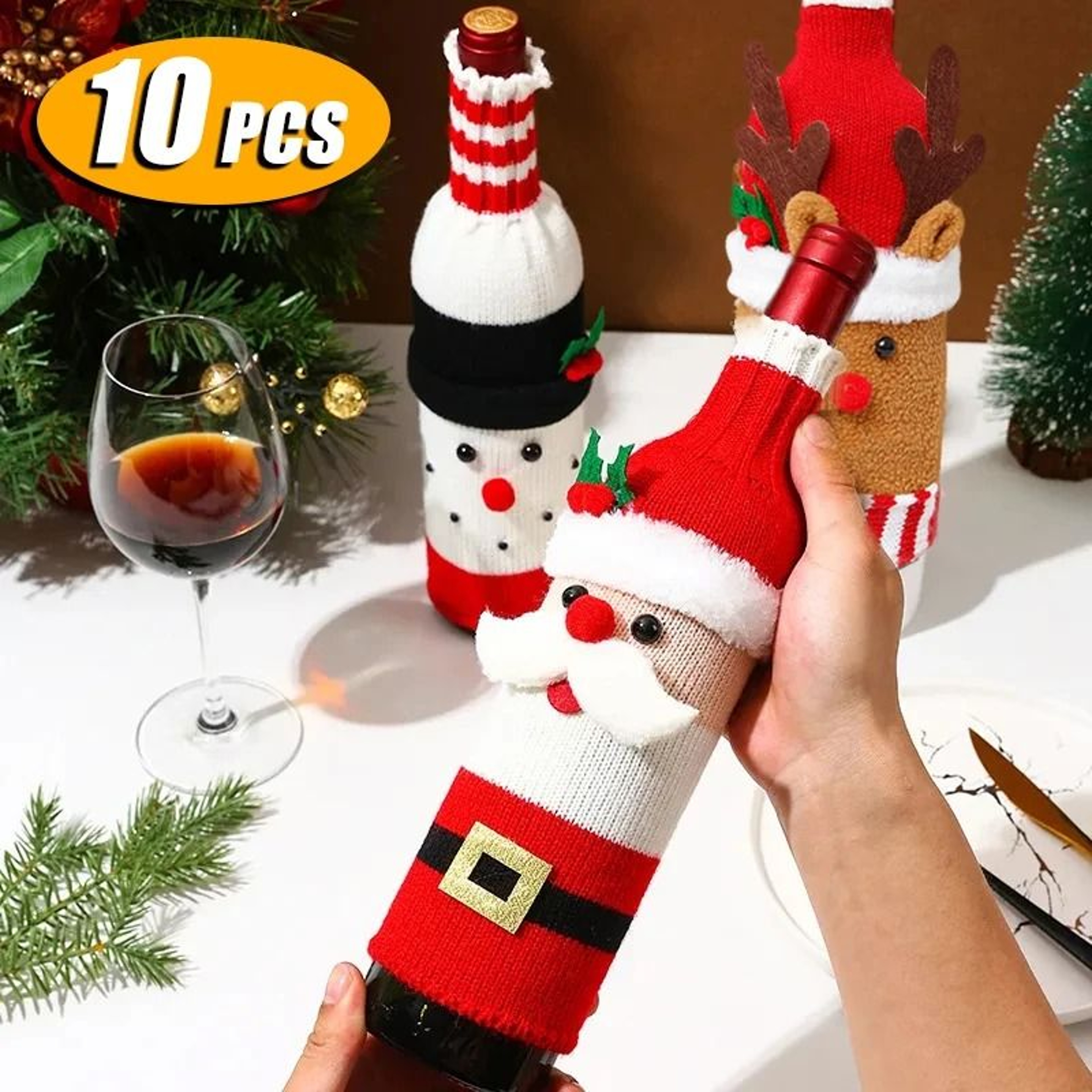 Christmas Sweater Wine Bottle Covers 0
