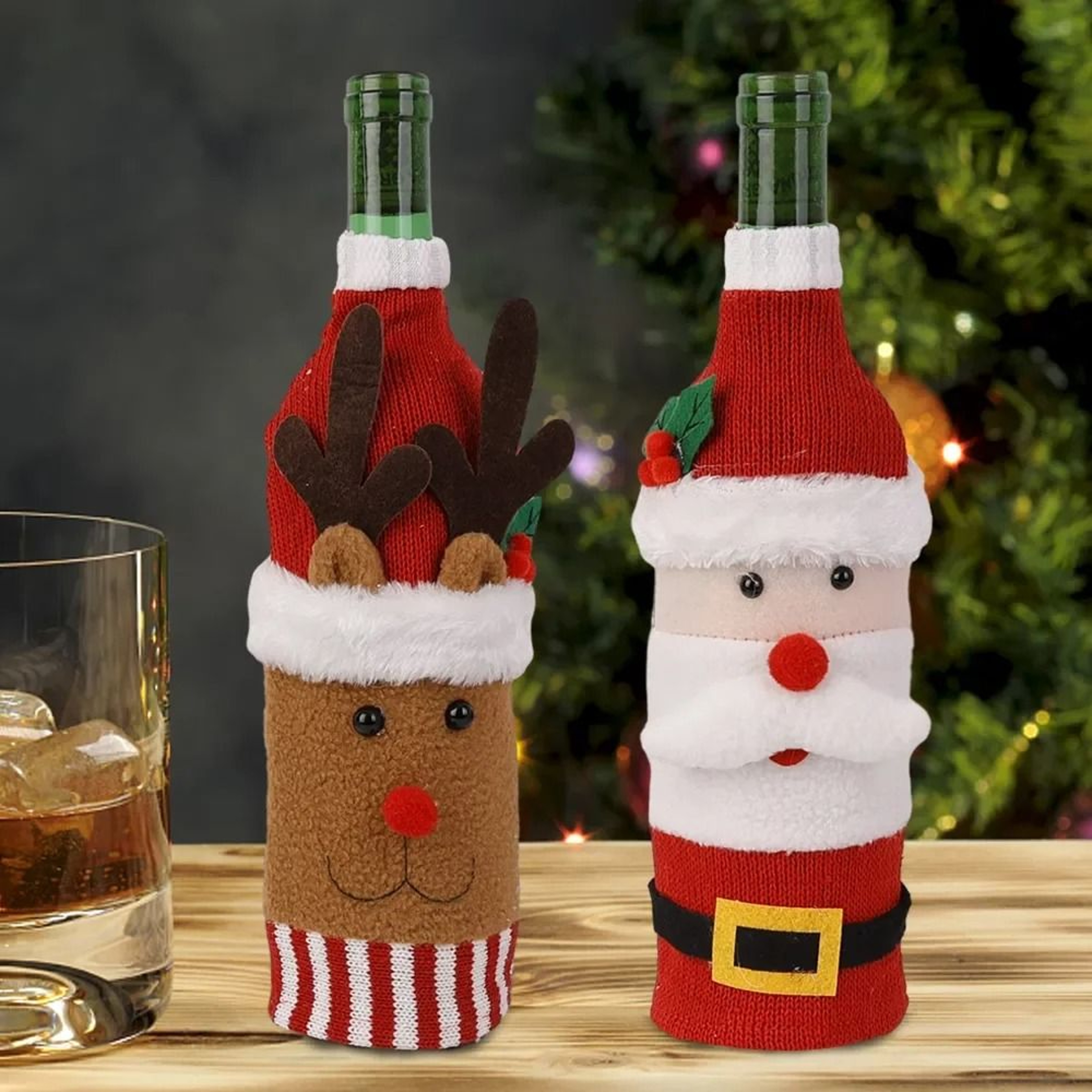 Christmas Sweater Wine Bottle Covers 3