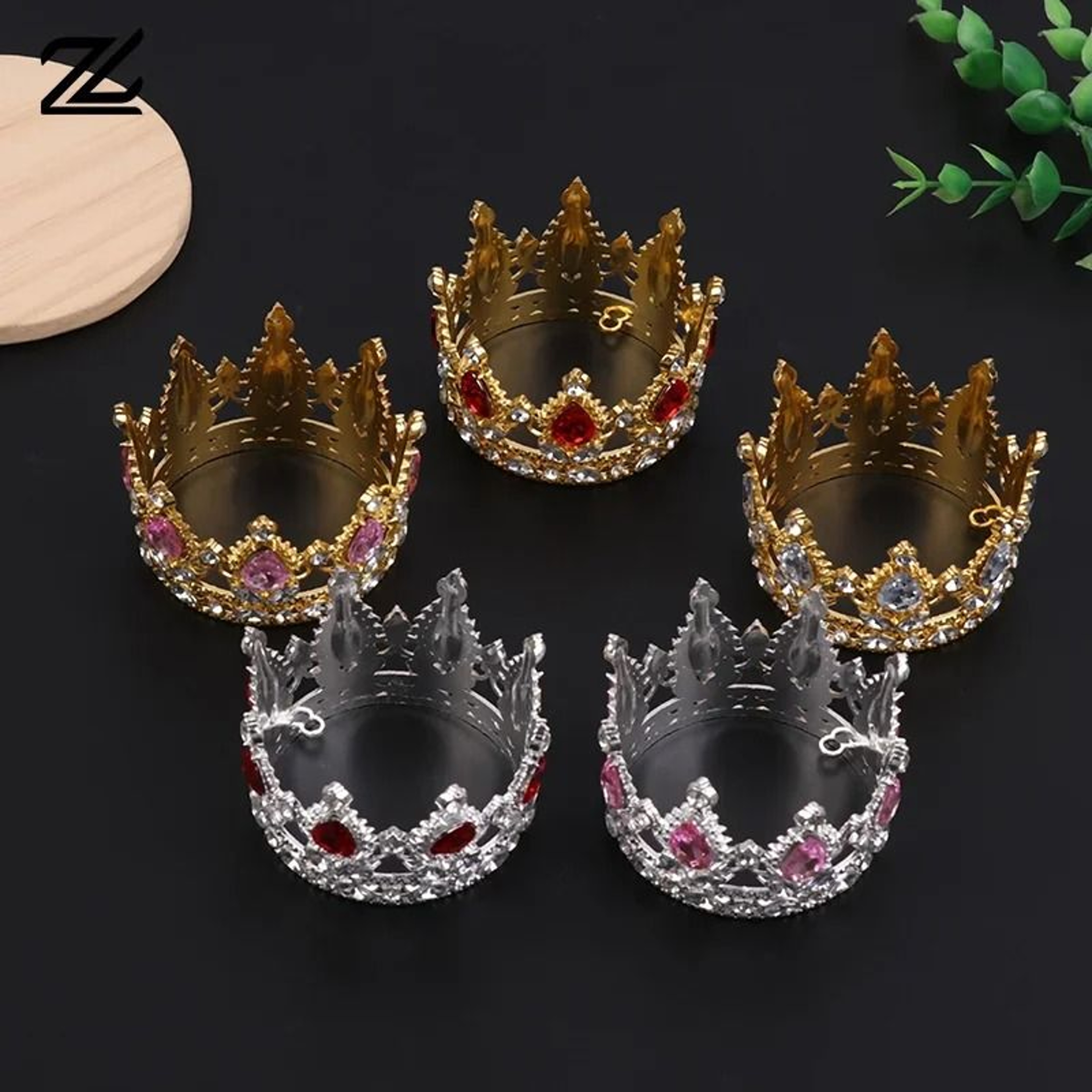 Mini Crown Cake Topper  Princess Pearl Tiara 2