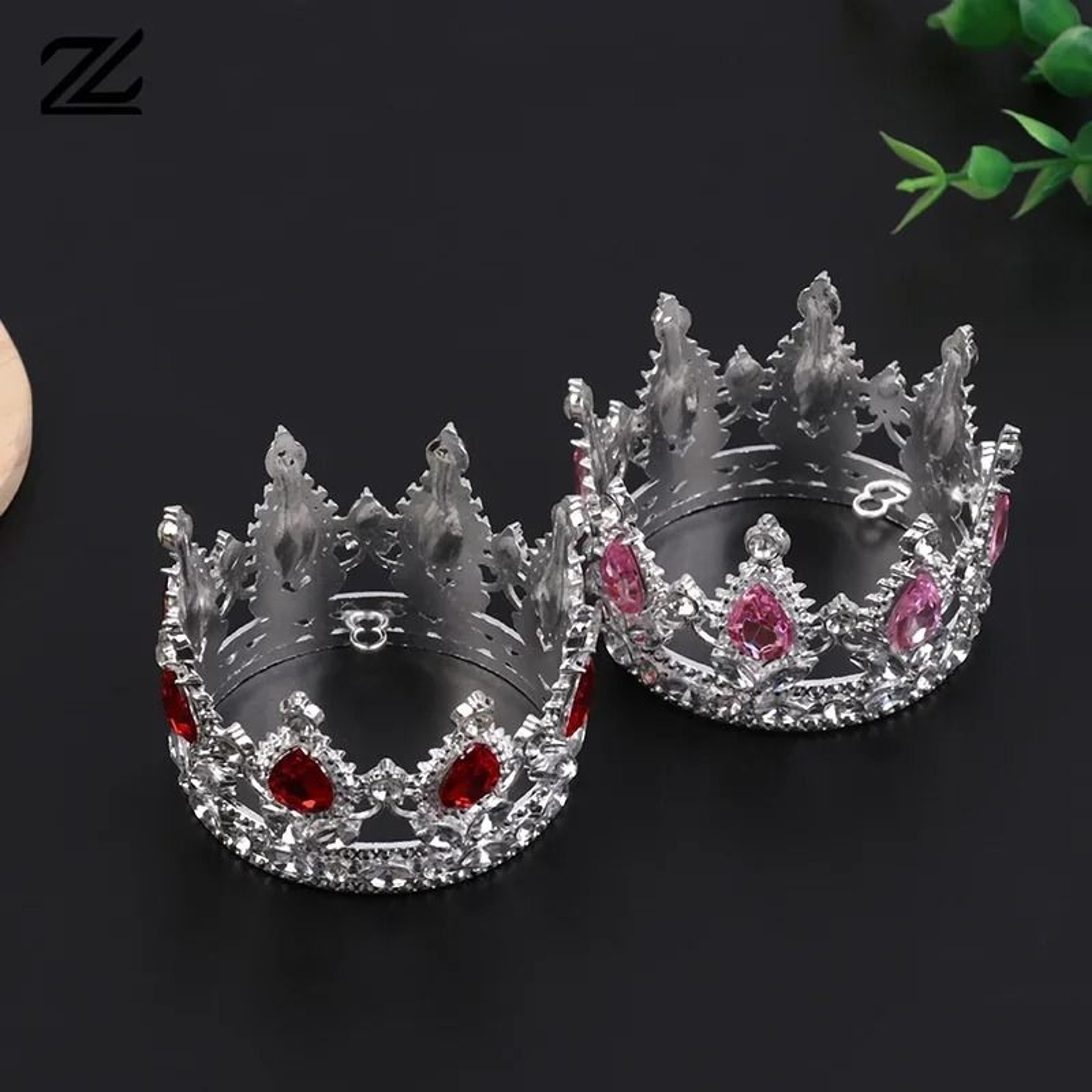 Mini Crown Cake Topper  Princess Pearl Tiara 4