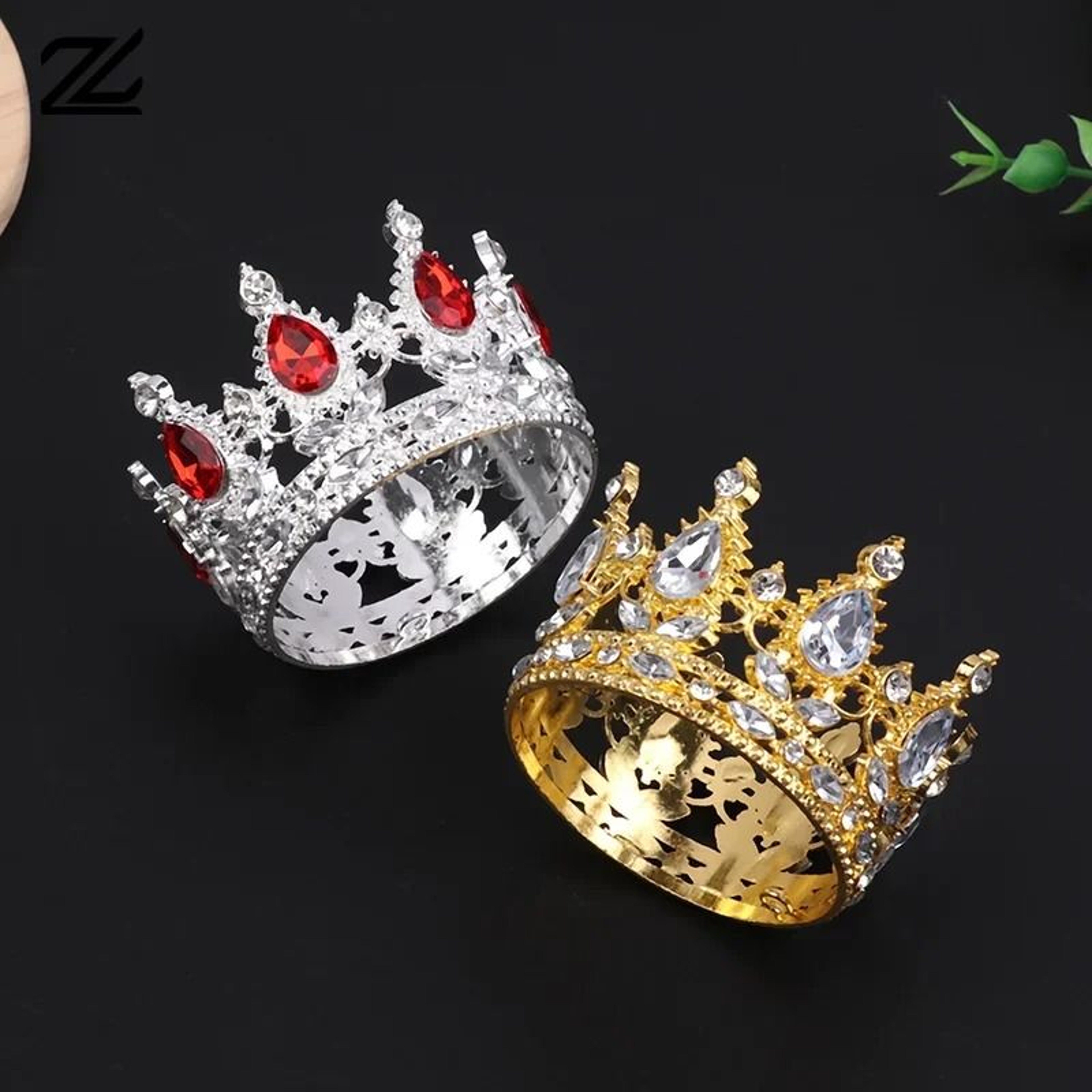 Mini Crown Cake Topper  Princess Pearl Tiara 3