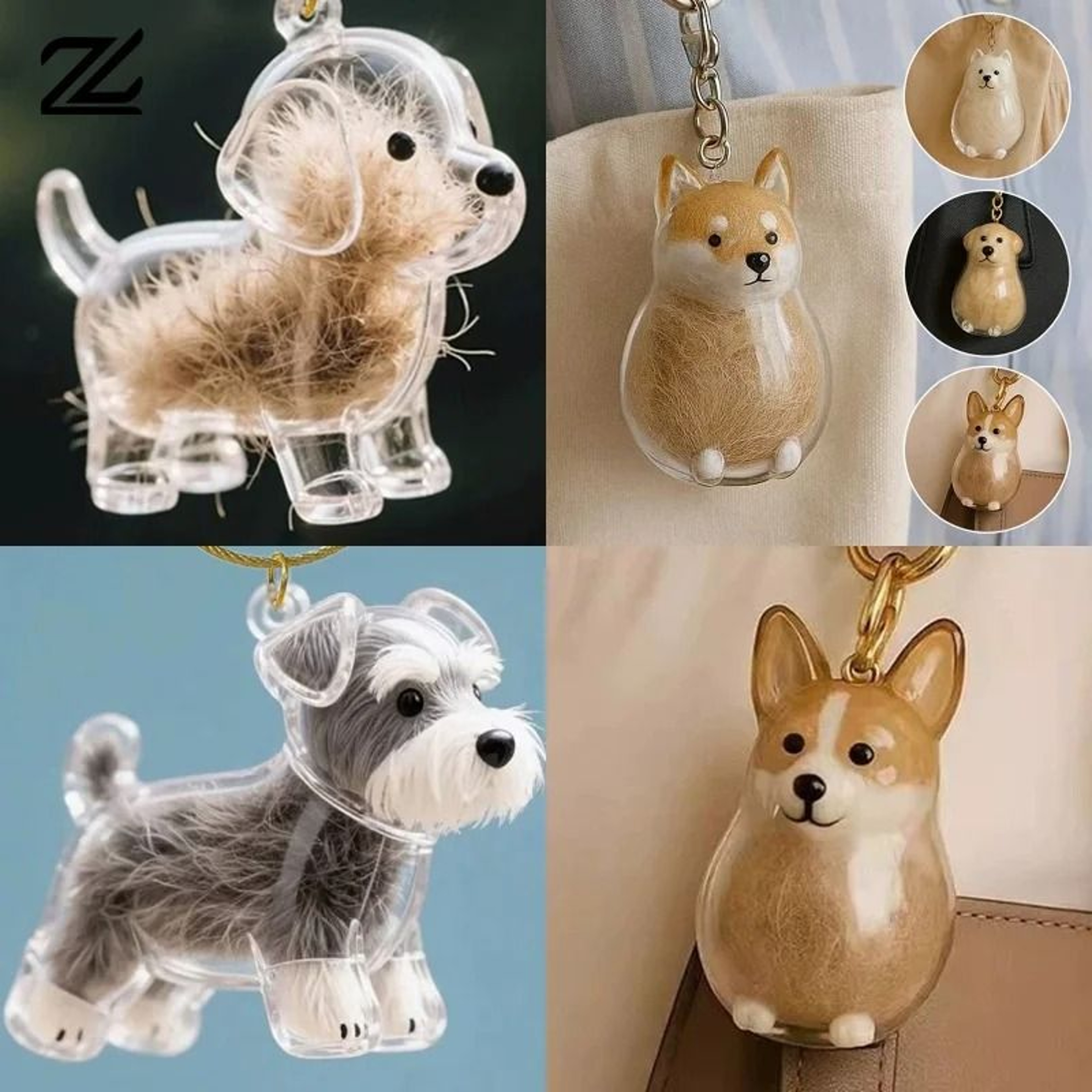 Dog Hair Storage Keychain Bottle  Pet Fur Memorial Capsule 0