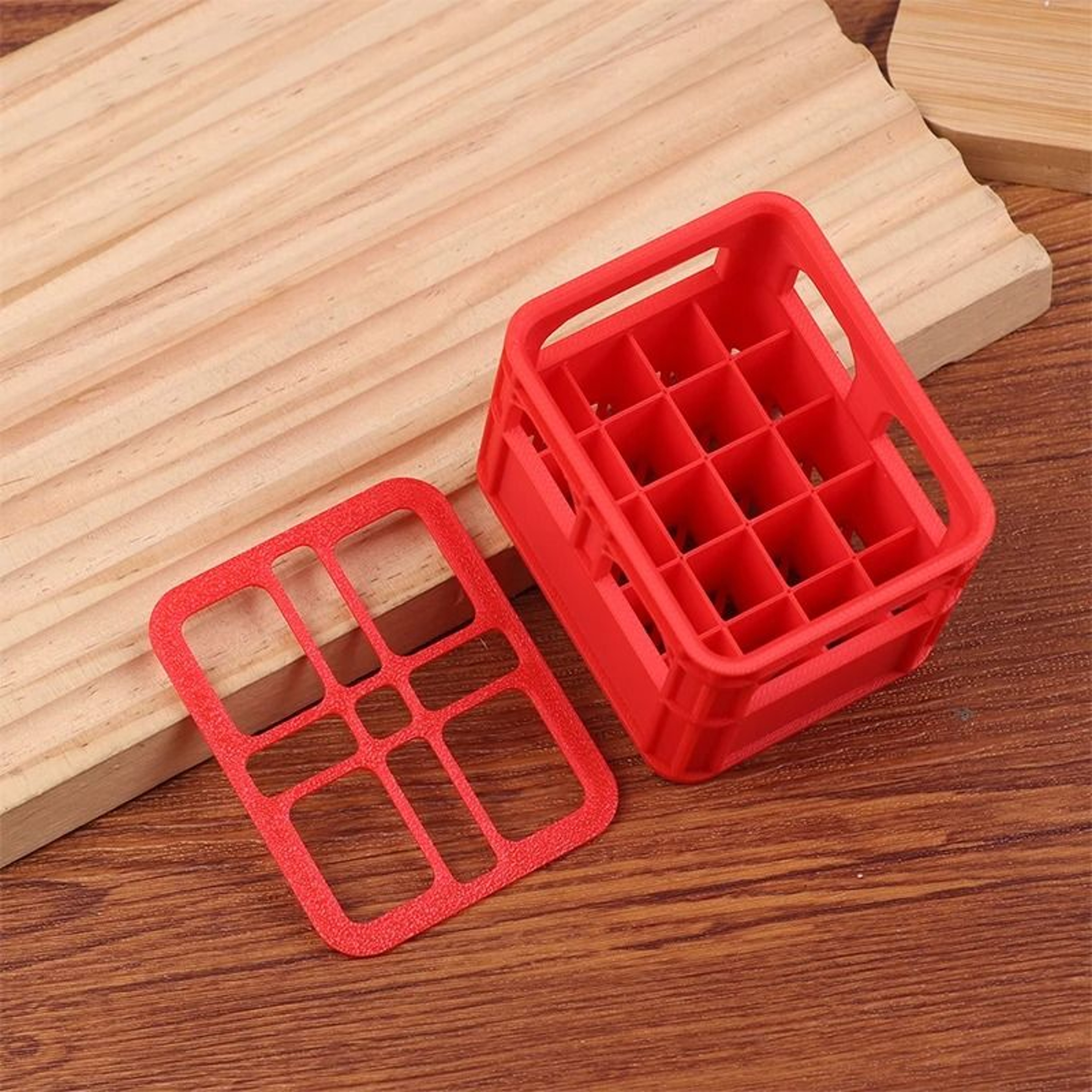 3D Printed Mini Beer Crate Battery Storage Box Holds 12x AA Or 24x AAA 13