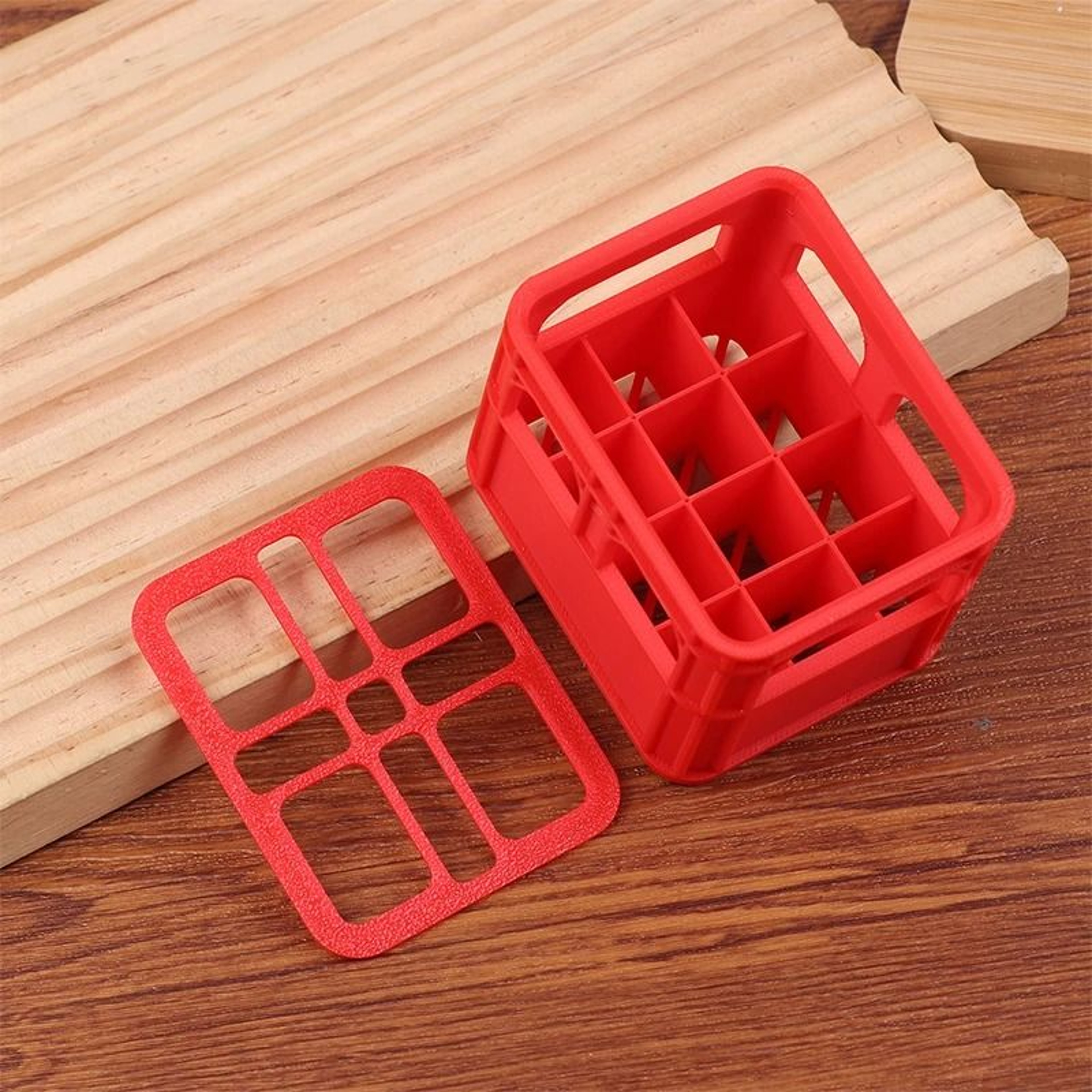 3D Printed Mini Beer Crate Battery Storage Box Holds 12x AA Or 24x AAA 9