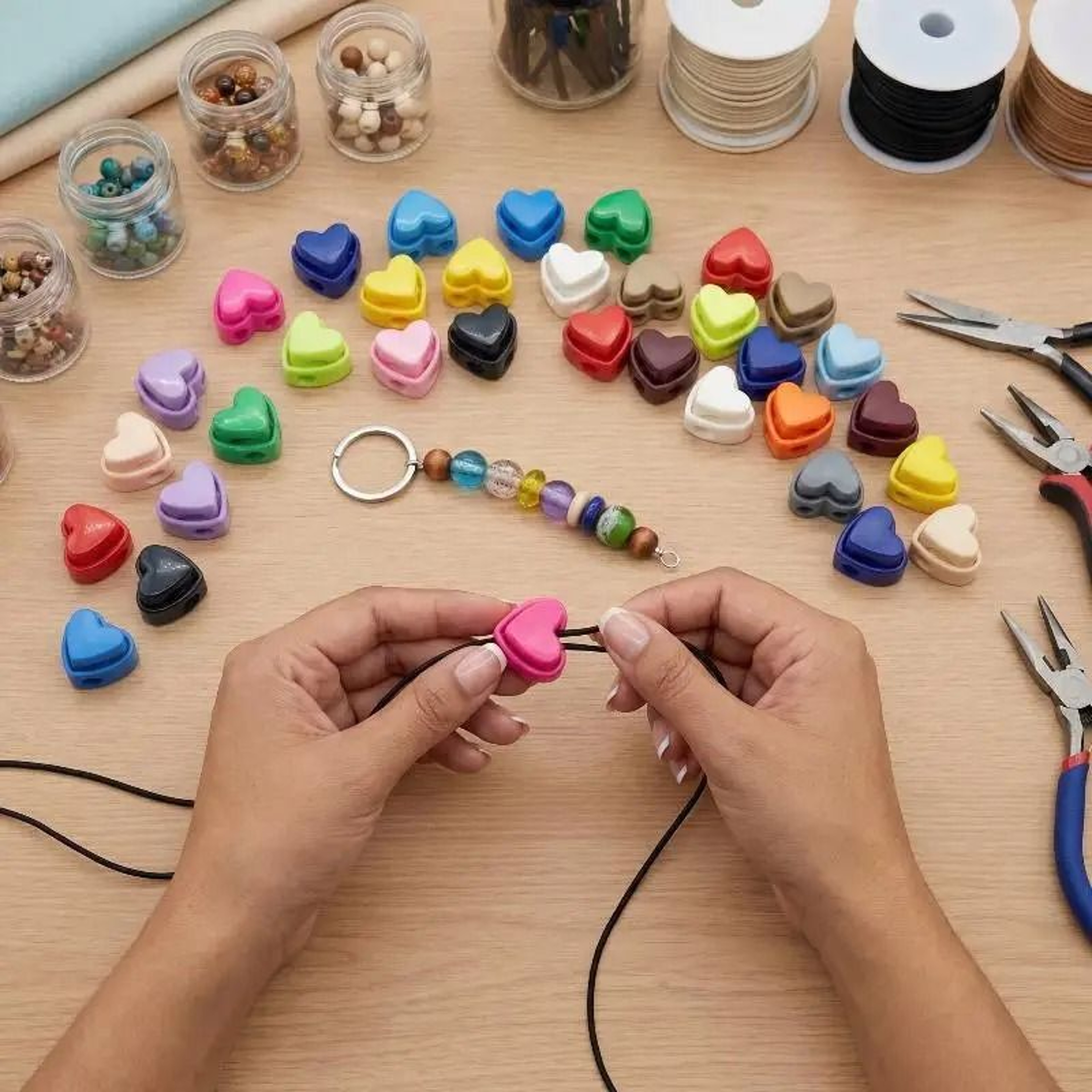 5Pcs DoubleHole SpringLoaded Cord Locks Multicolor Drawstring Toggle Fasteners 2