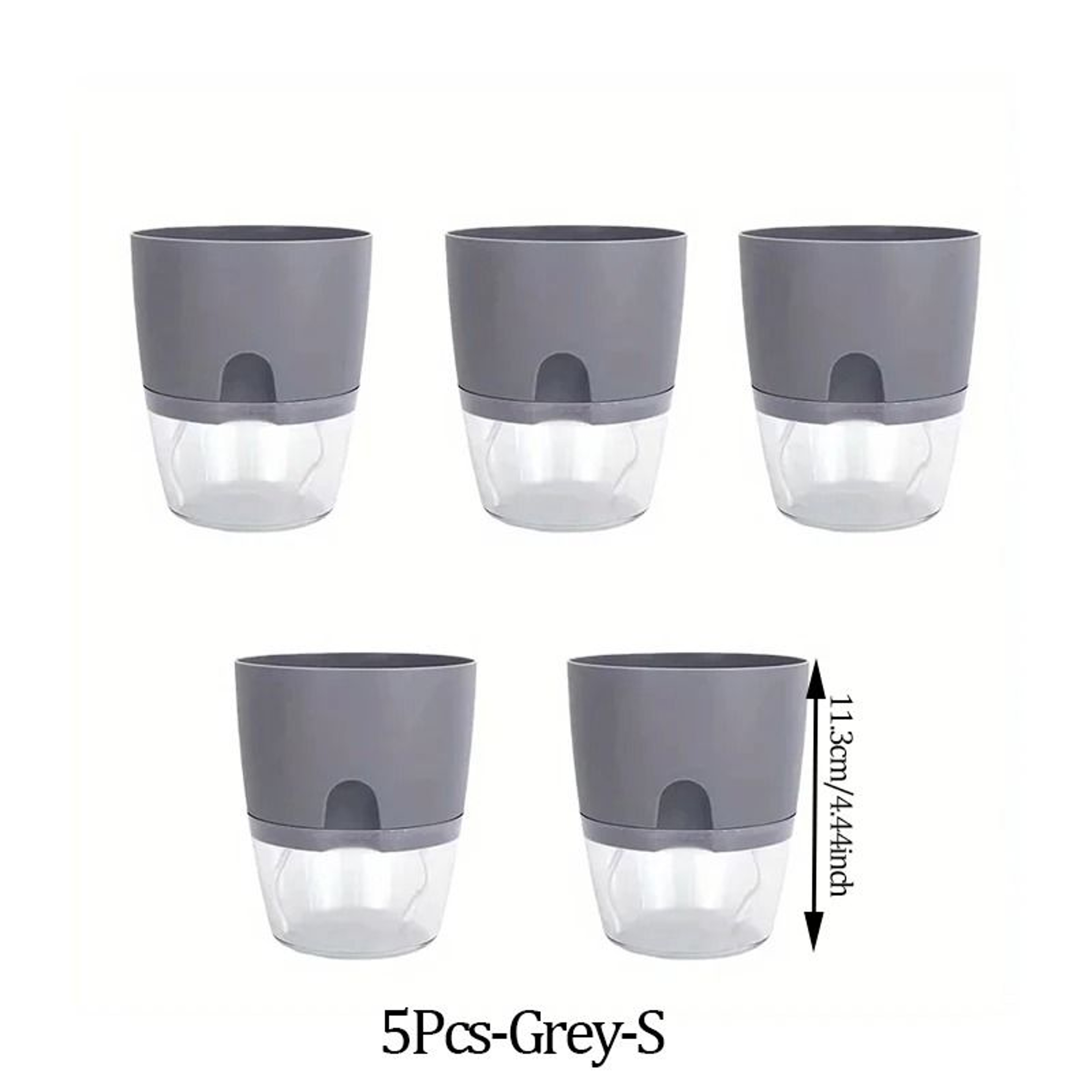 5Piece SelfWatering Planters Set With Wicking Flower Pots  Watering Bottle 6
