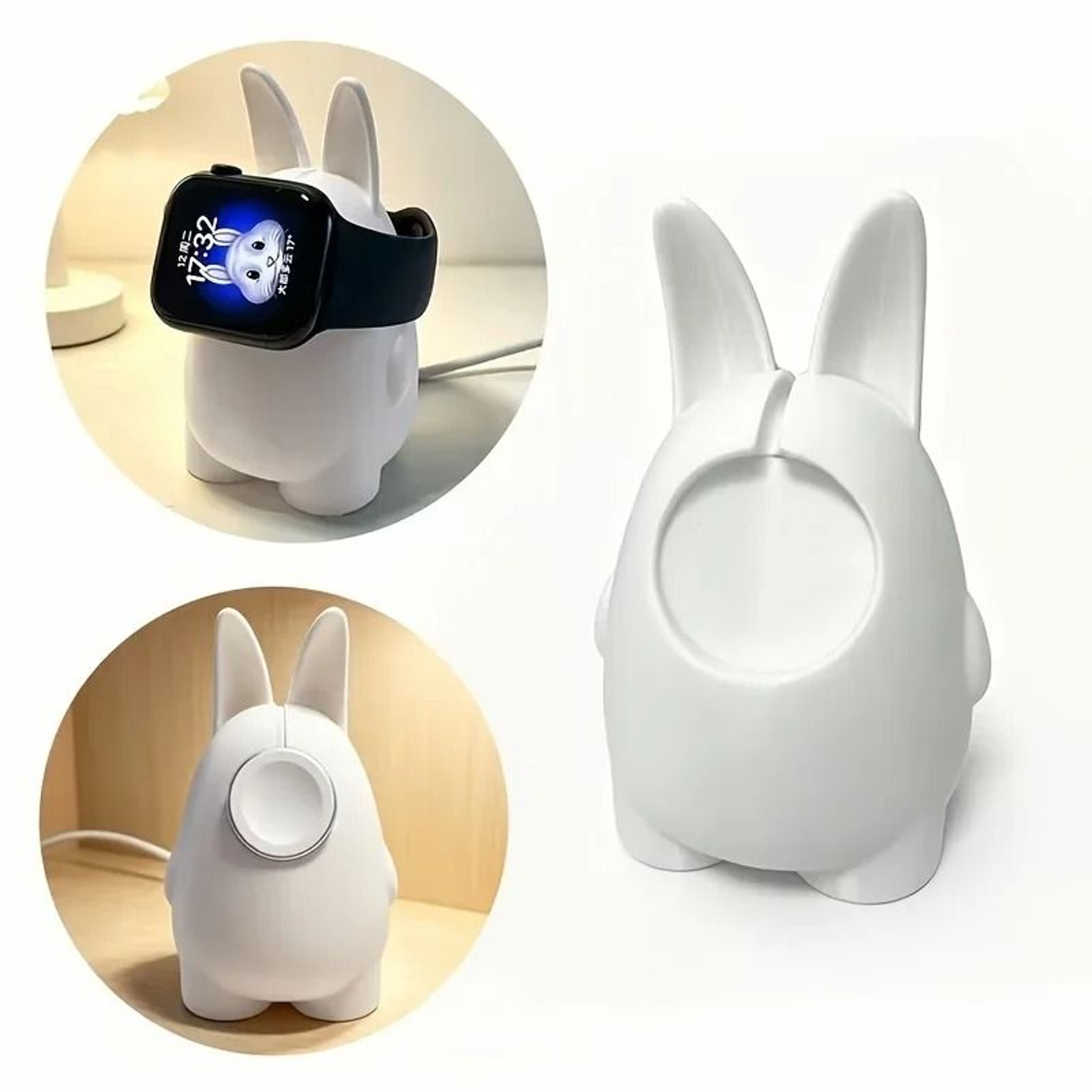 Cute Rabbit Watch Stand  Desk Wireless Charging Dock Holder 1