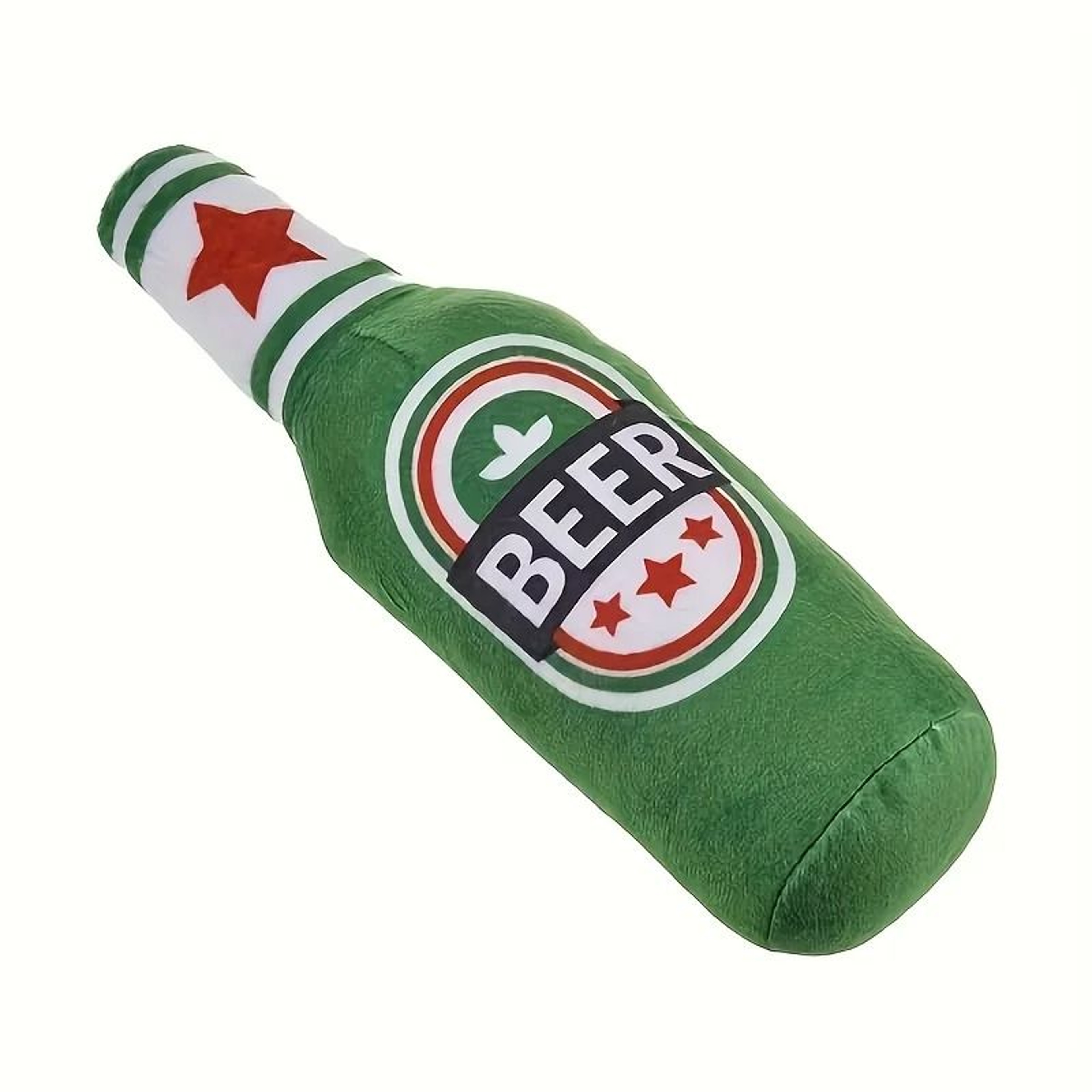 Funny Simulation Beer Bottle Plush Squeaky Dog Toy 7
