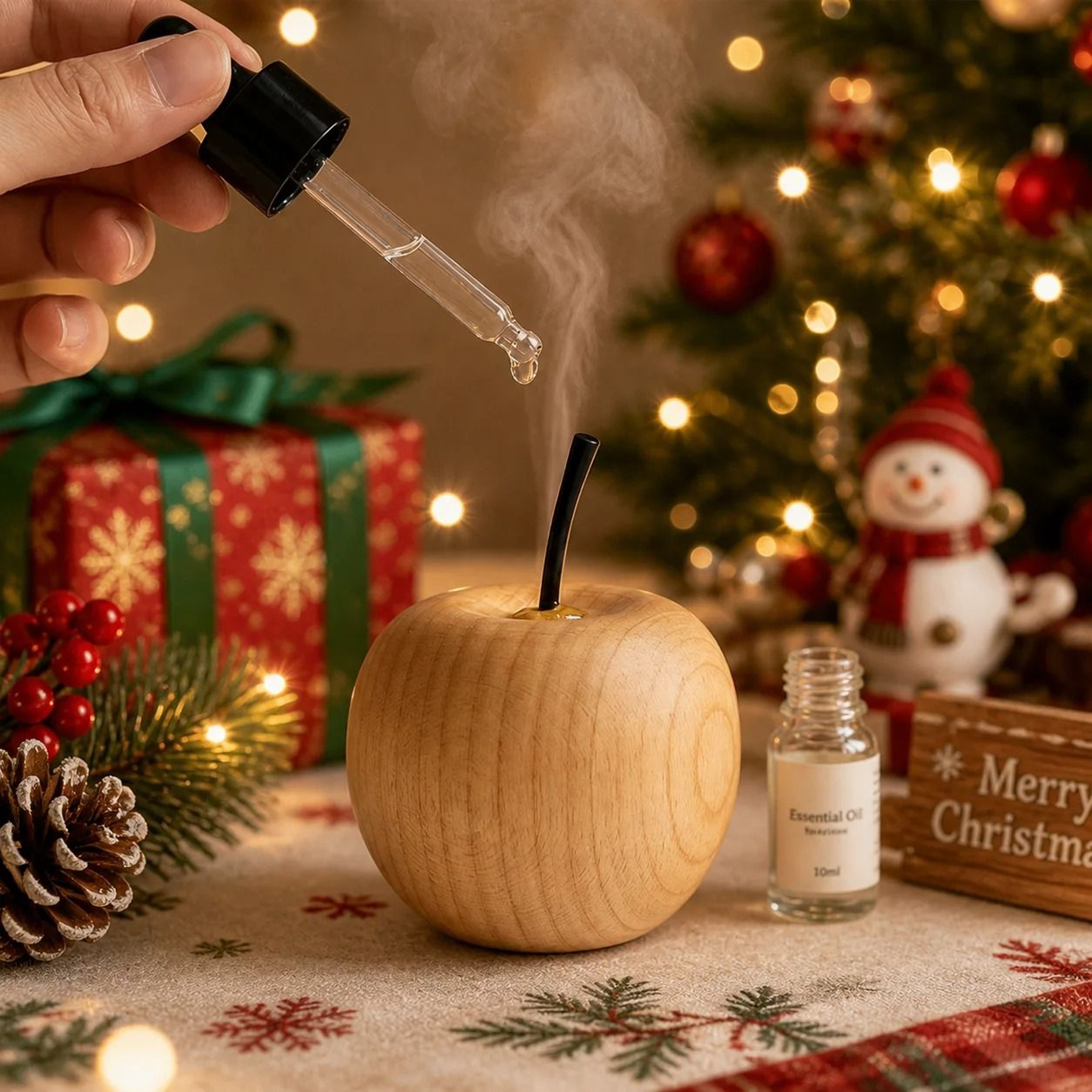 Natural Wooden Essential Oil Diffuser Mini Portable Fragrance Diffuser 0