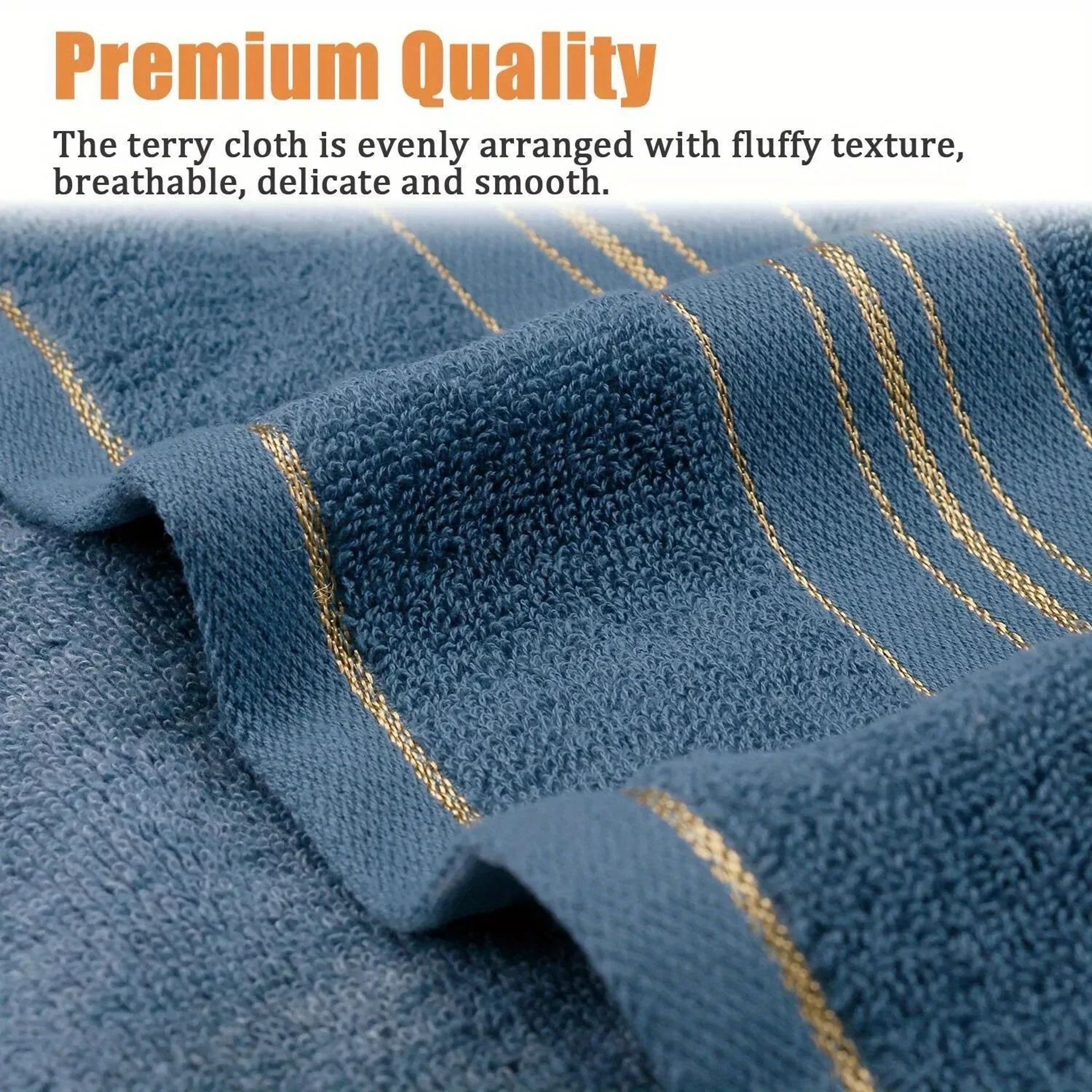 100 Pure Cotton QuickDry Bath Towel 32x72cm Soft Absorbent Hand Towel 2