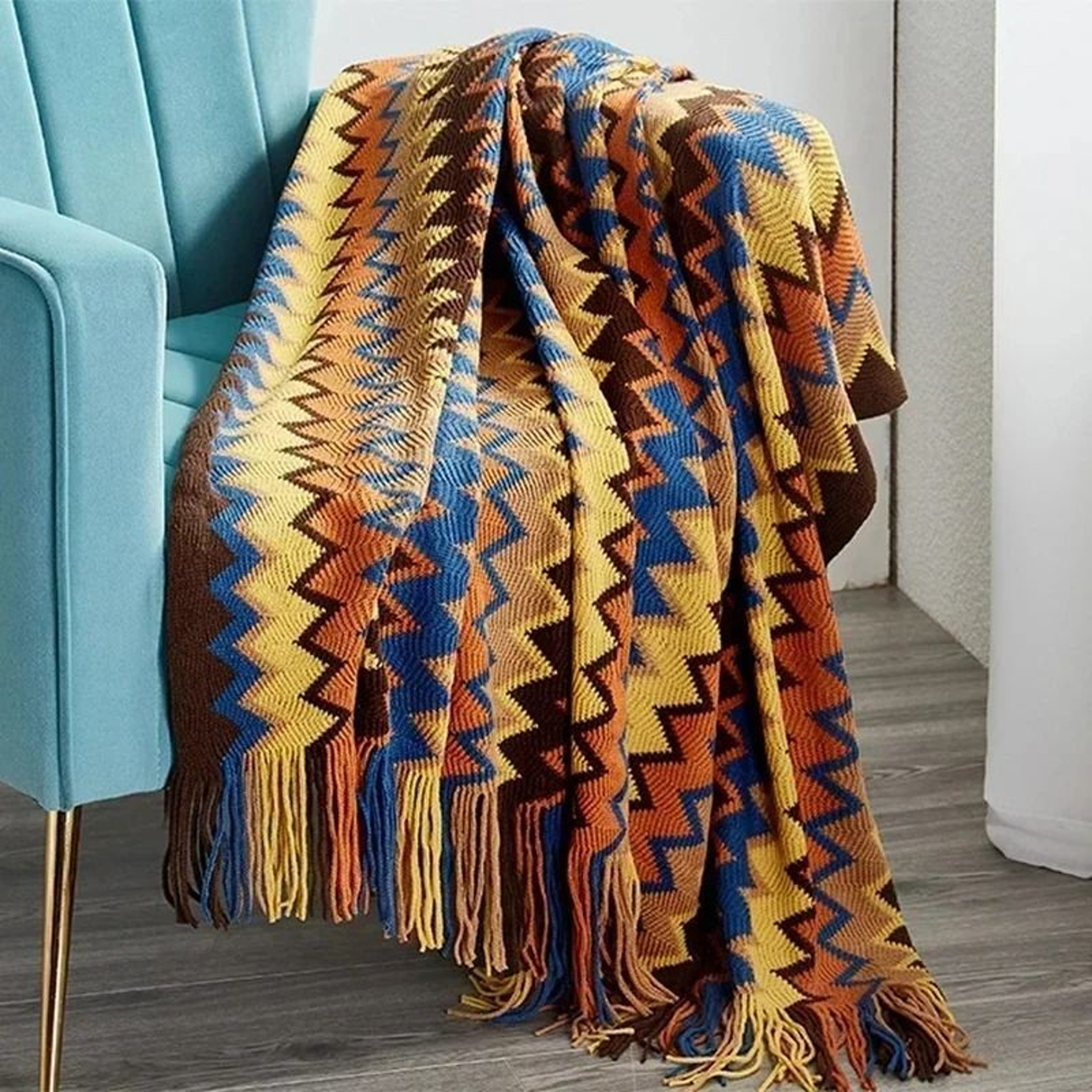 Boho Geometry Aztec Ethnic Blanket Sofa Slipcover Wall Hanging Tapestry  Throw 1