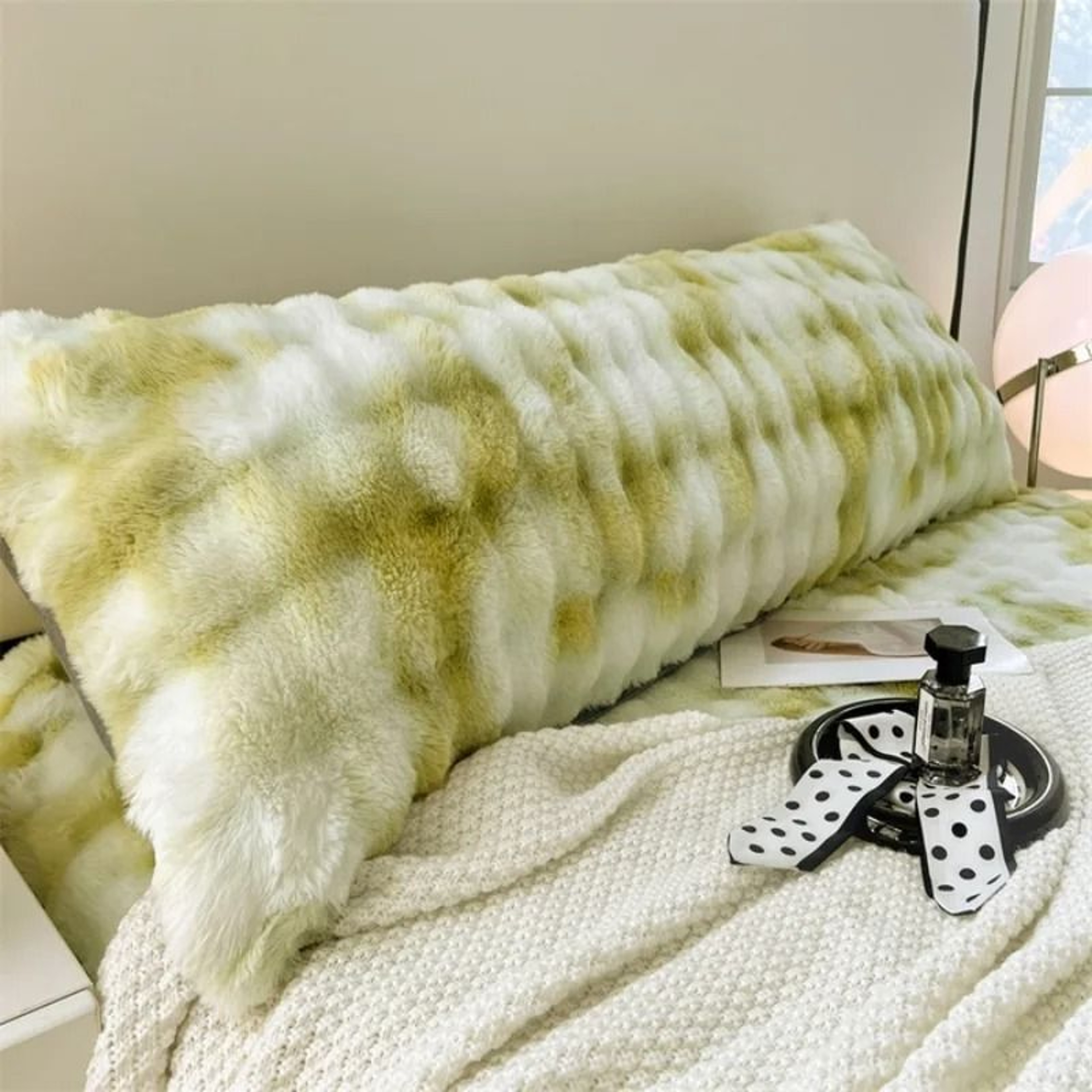 Solid Color Soft Plush Long Pillowcase Decorative Body Pillow Cover Without Core 10