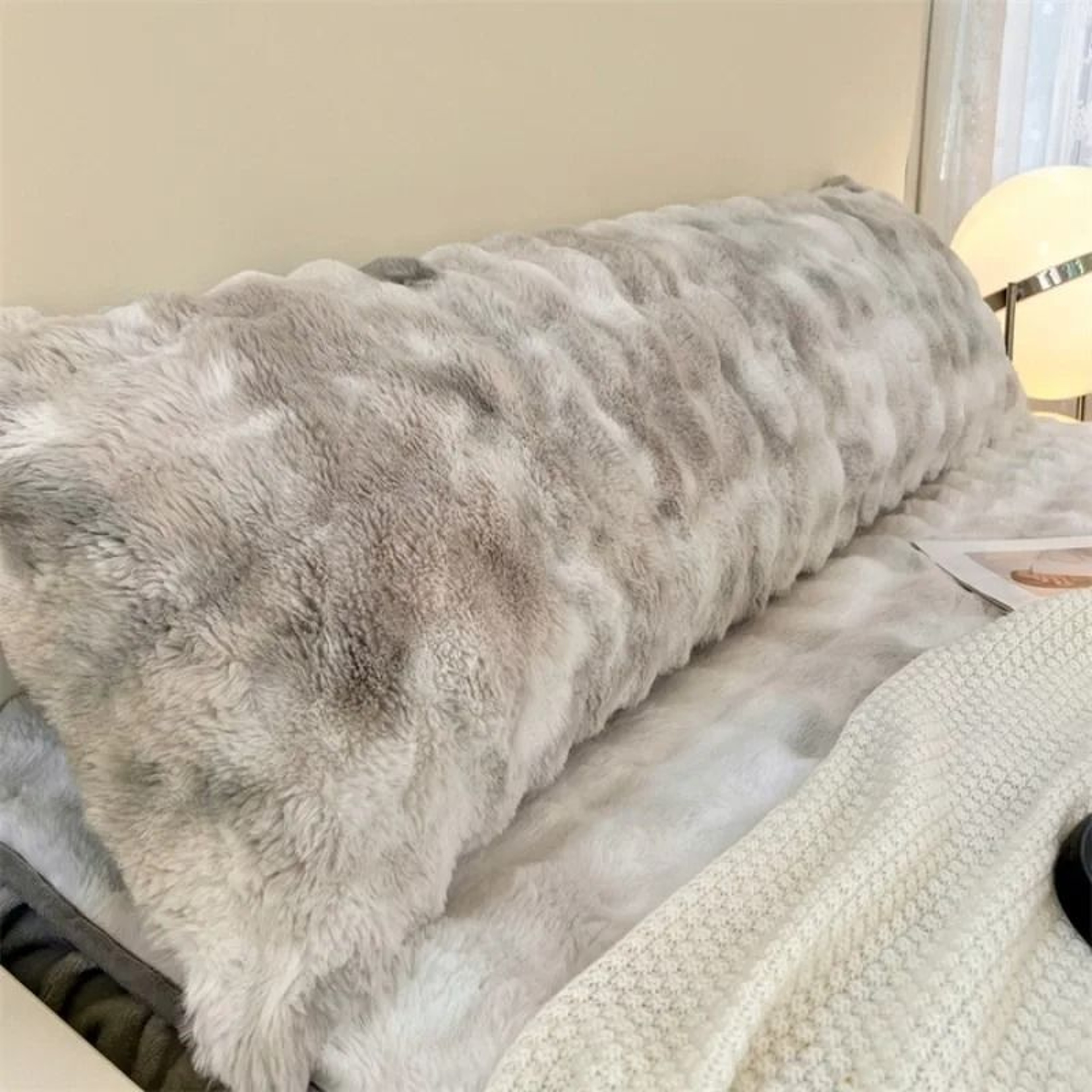 Solid Color Soft Plush Long Pillowcase Decorative Body Pillow Cover Without Core 11