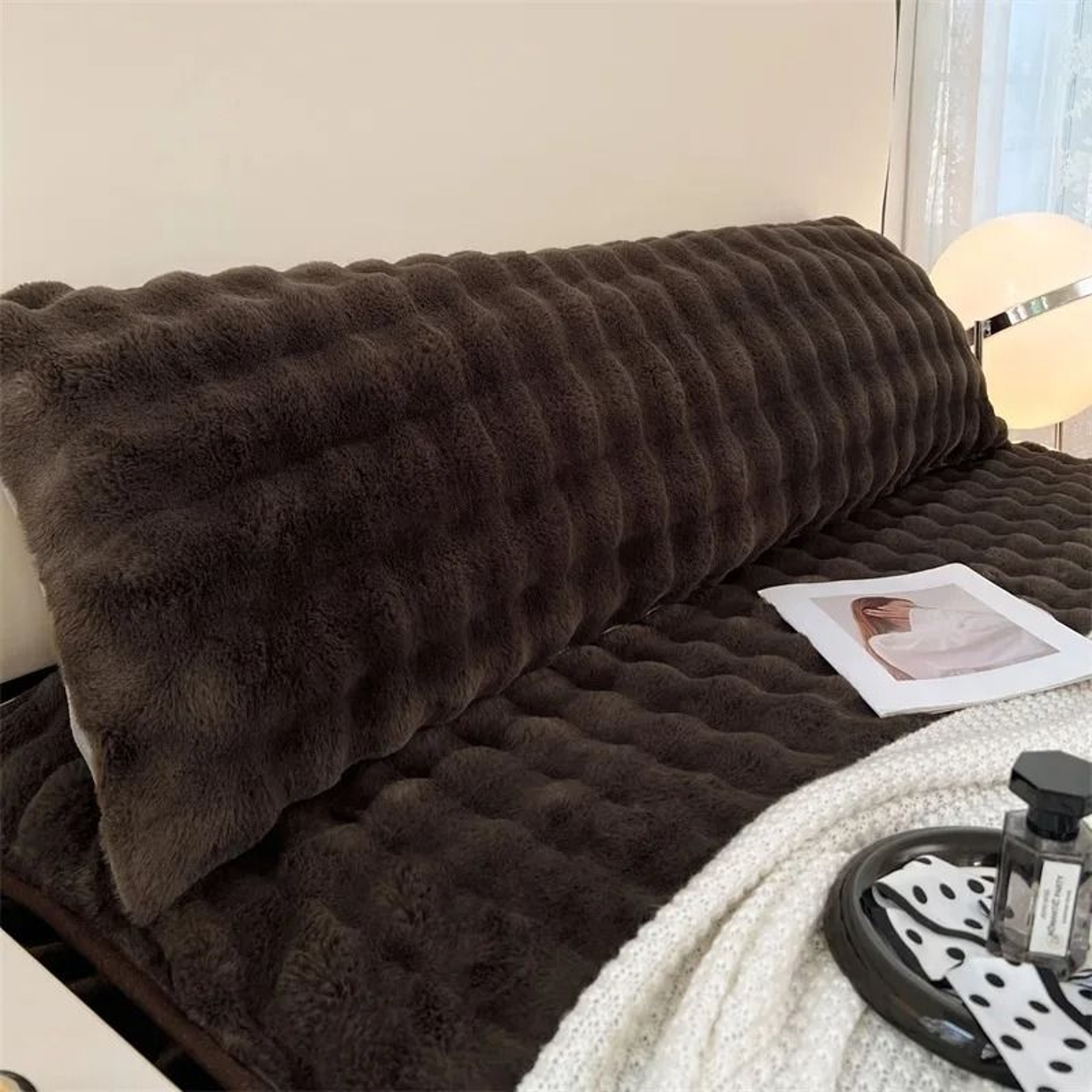 Solid Color Soft Plush Long Pillowcase Decorative Body Pillow Cover Without Core 9