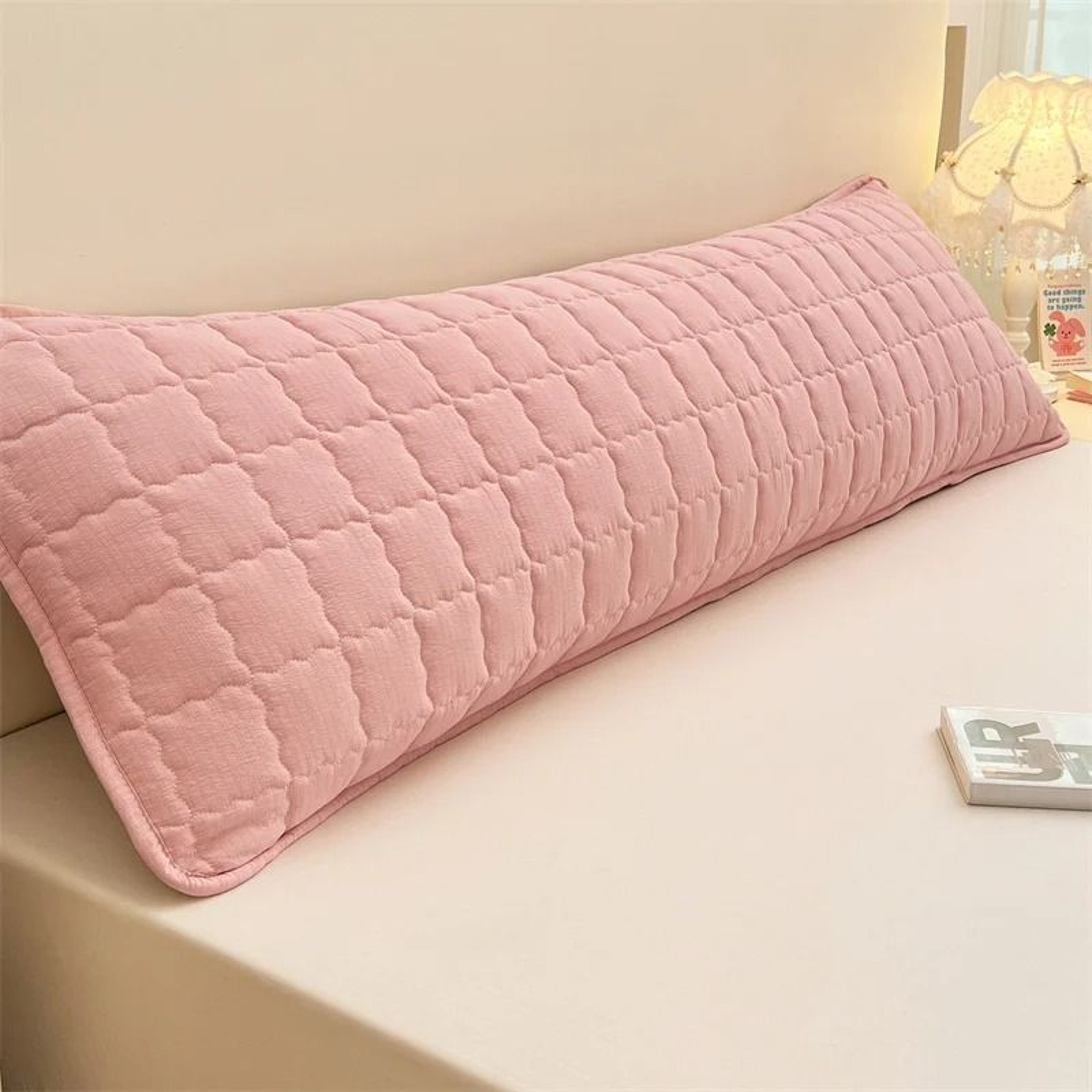 Solid Color Soft Long Body Pillowcase Comfortable Decorative Cushion Cover Without Core 4