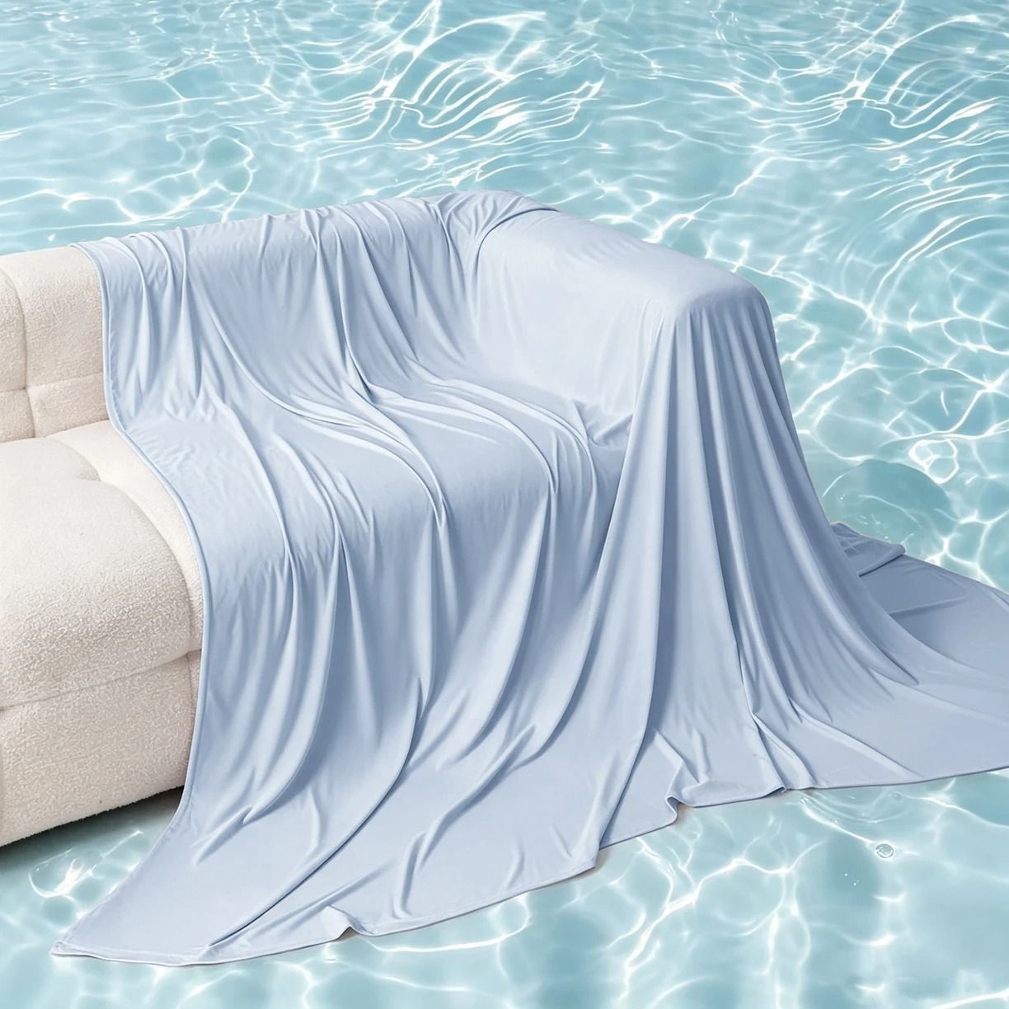 Solid Cooling Silk Feeling Bed Sheet MoistureAbsorbing  Breathable Instant Cool Sensation 10