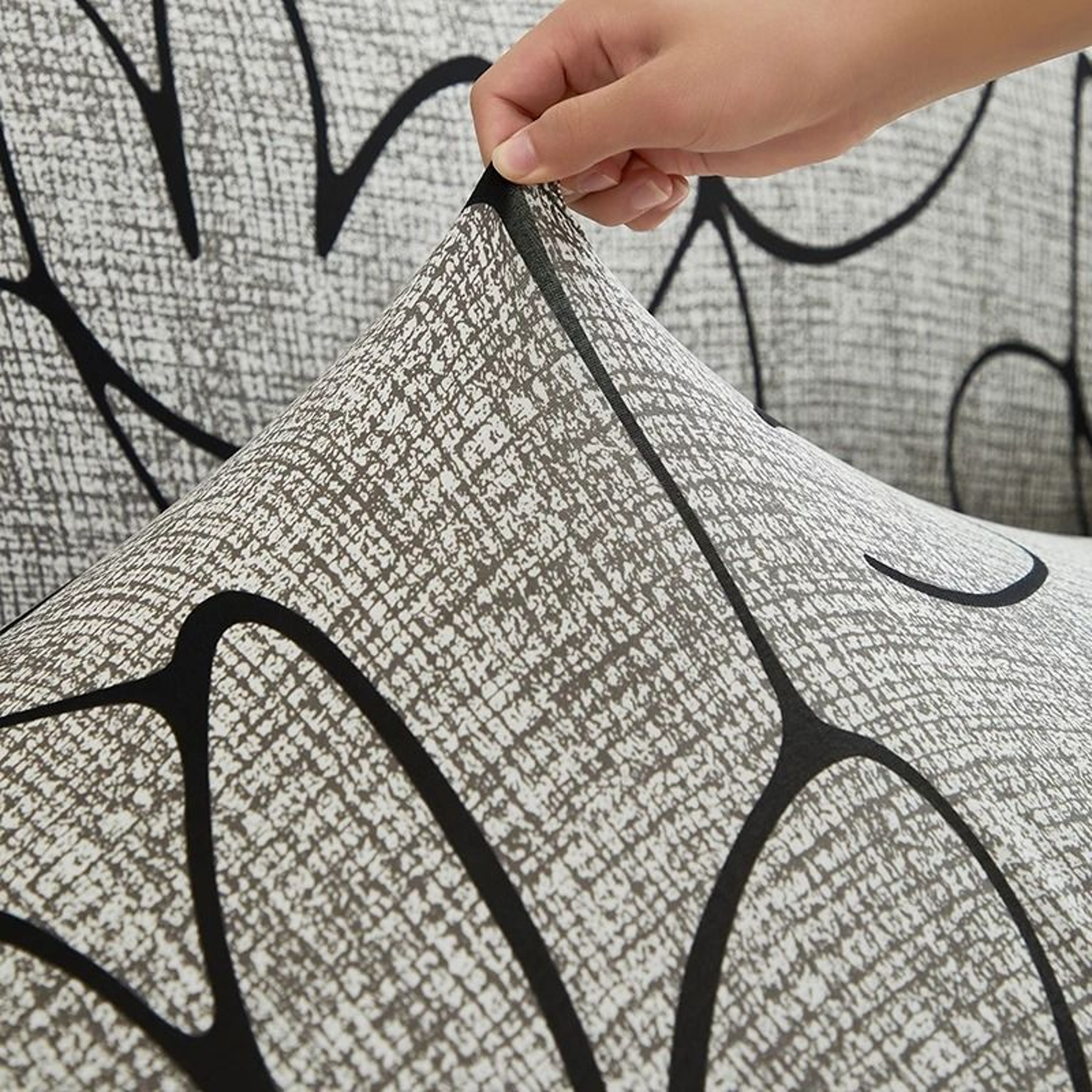 Printed Full Coverage Elastic Sofa Cover With Skirt Decorative Stretch Couch Slipcover 2