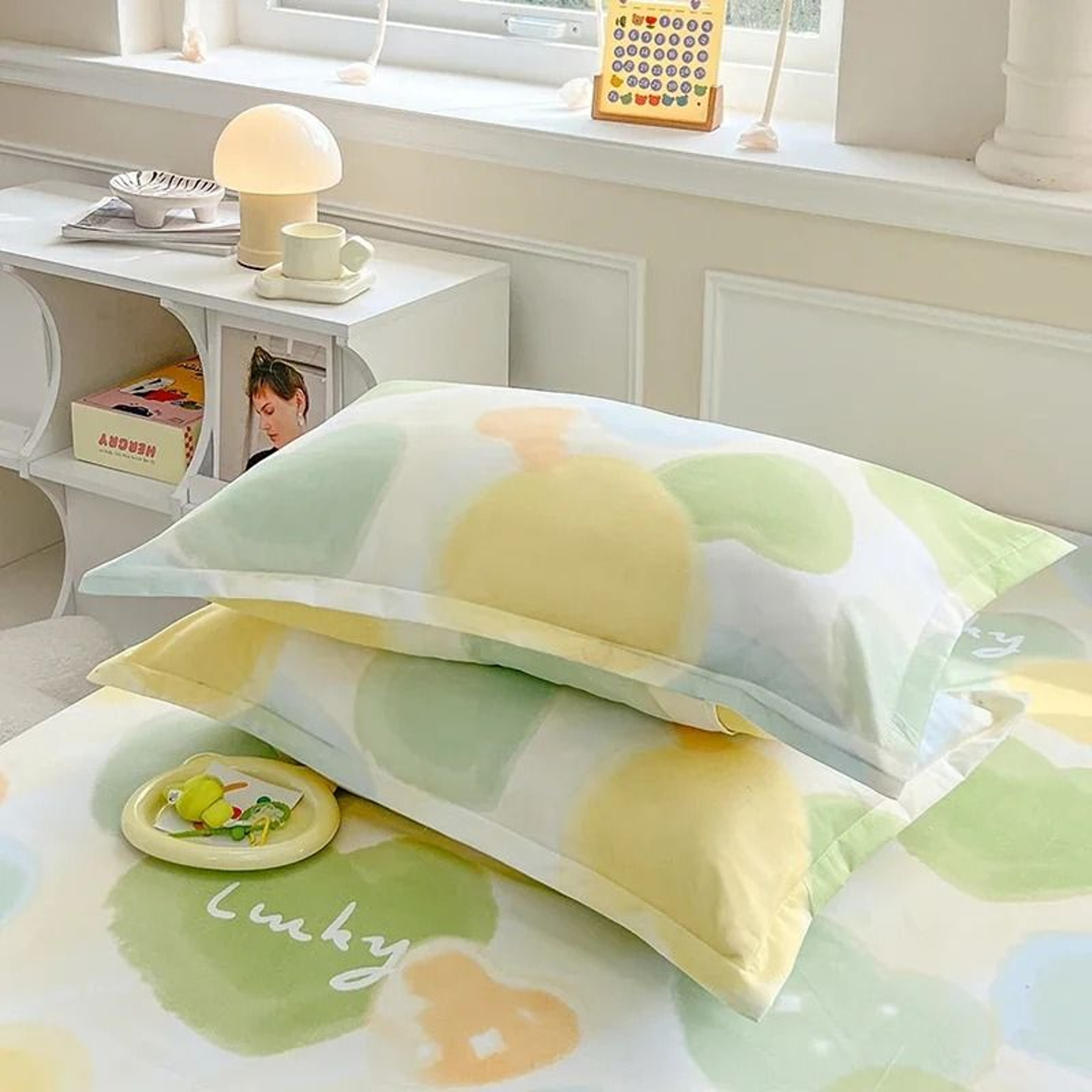 2 PCS Colorful Stripe Envelope Pillowcases Nordic Sling Style Decorative Pillow Covers 6