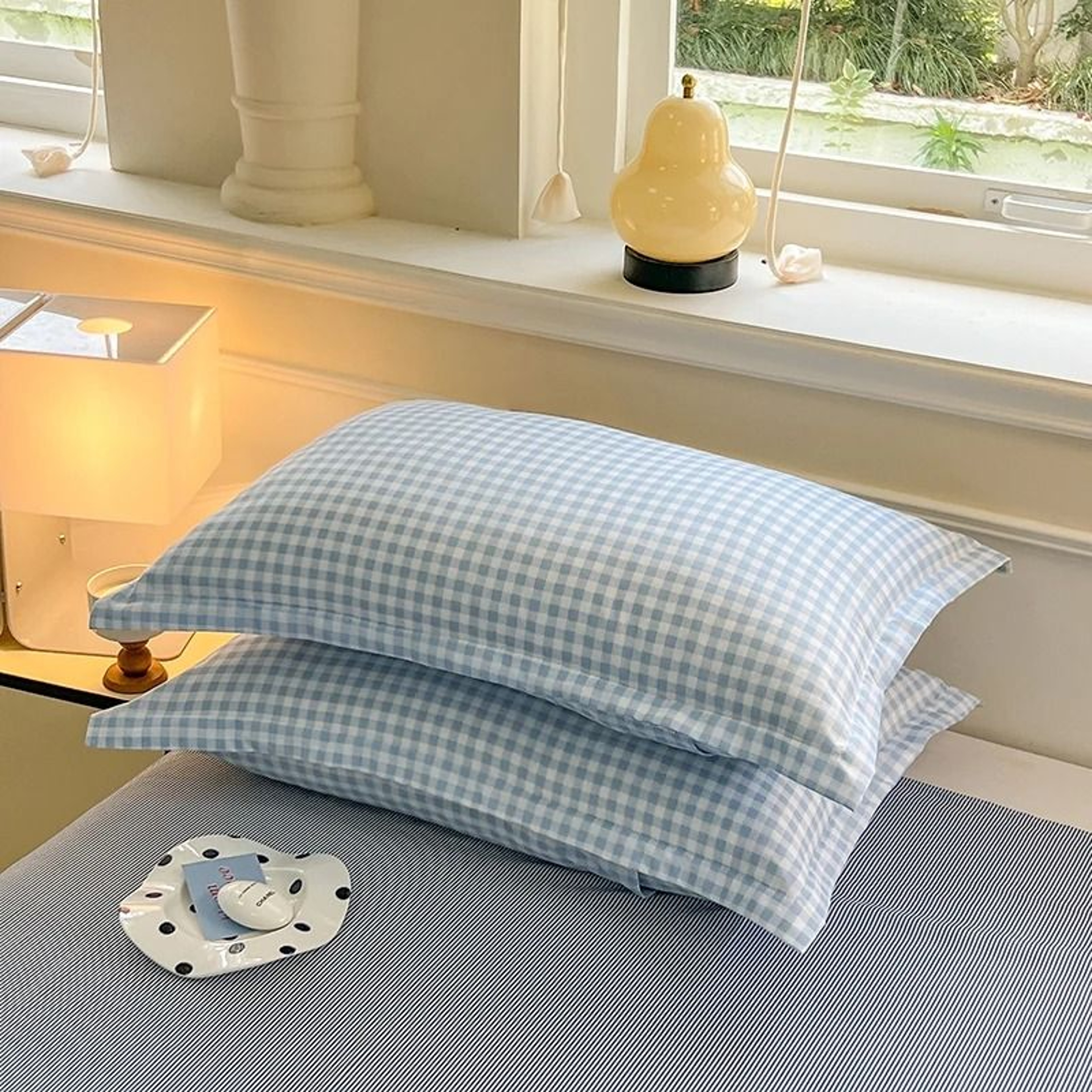 2 PCS Colorful Stripe Envelope Pillowcases Nordic Sling Style Decorative Pillow Covers 2