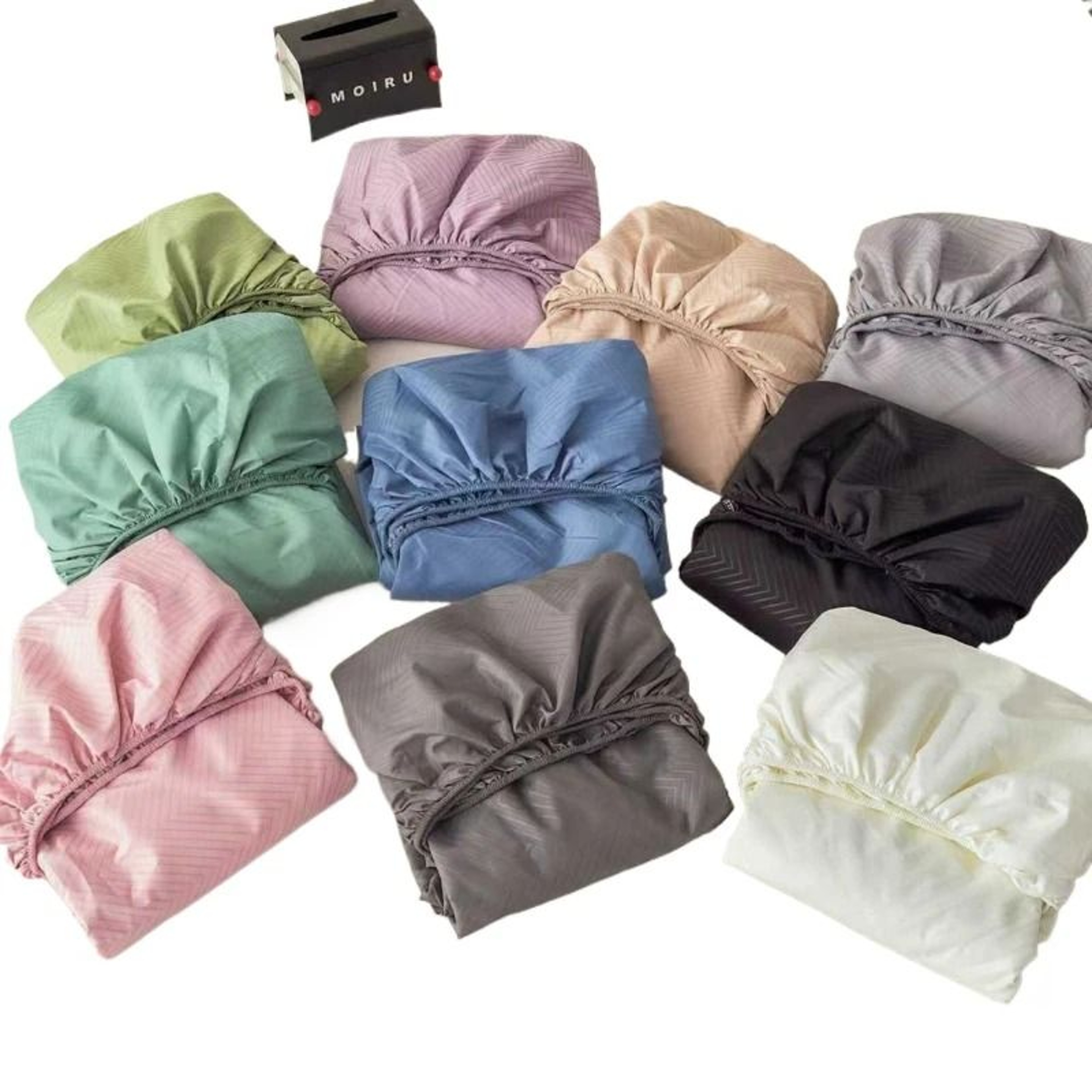 New Brushed Microfiber Embossed Fitted Sheet Deep Pocket 360 Elastic Breathable Bed Cover 4