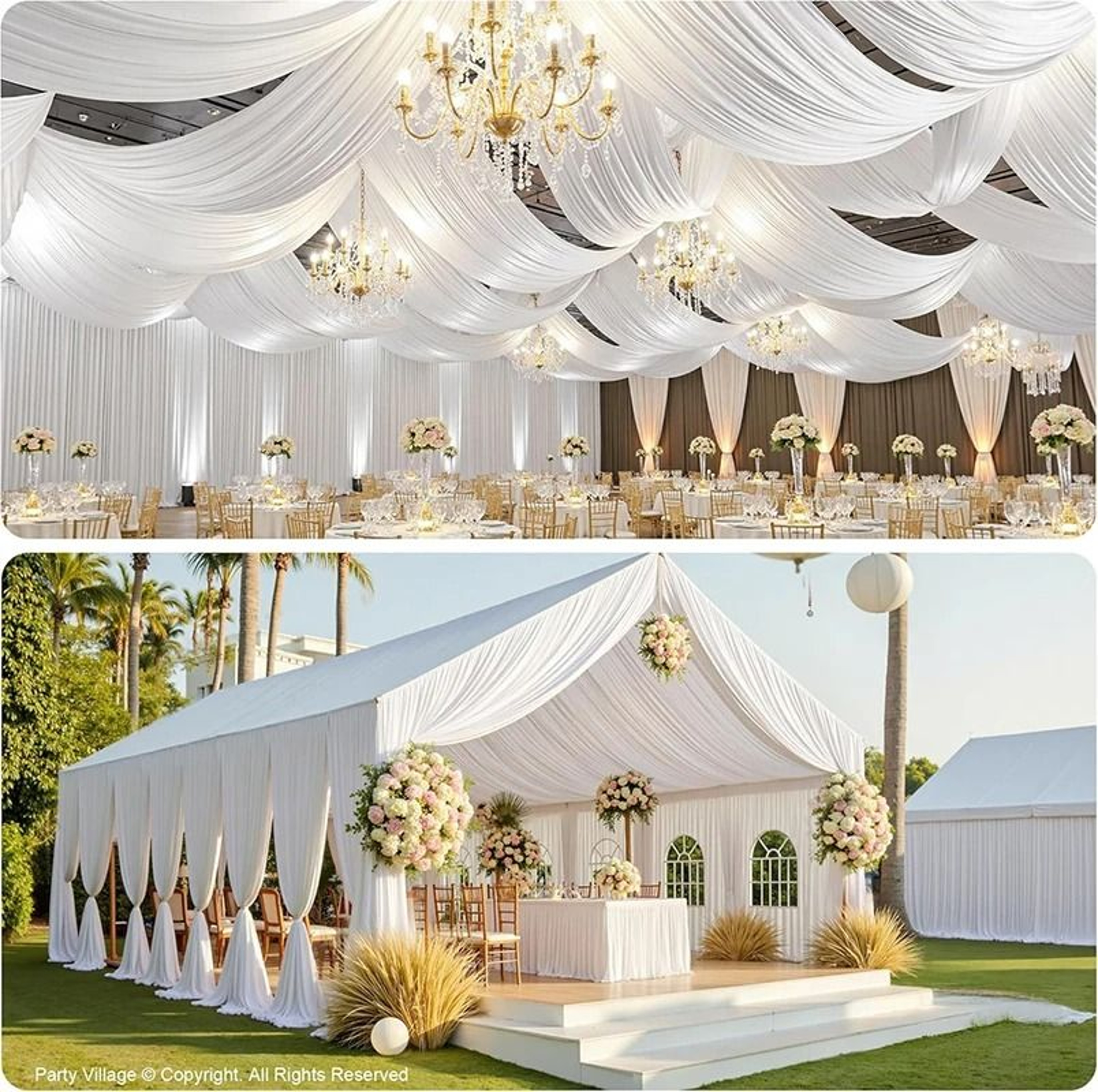 WrinkleFree Backdrop Curtain Drapes Soft Sheer Fabric Background For Weddings Photo Booths  Parties 4