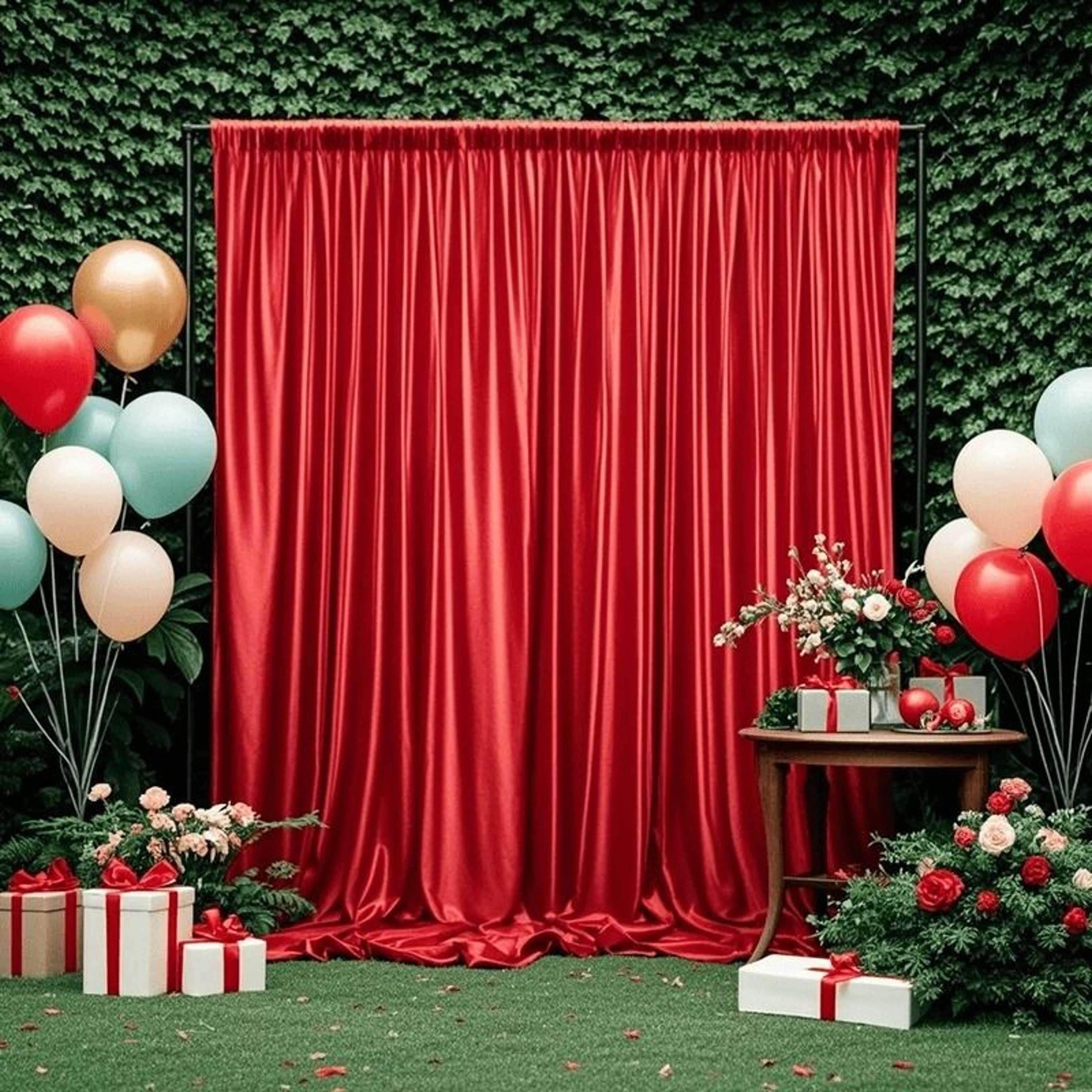 Lustrous Satin Backdrop Curtain Drapes Smooth SilkLike Stage Background Cloth For Weddings Photo Bo 12