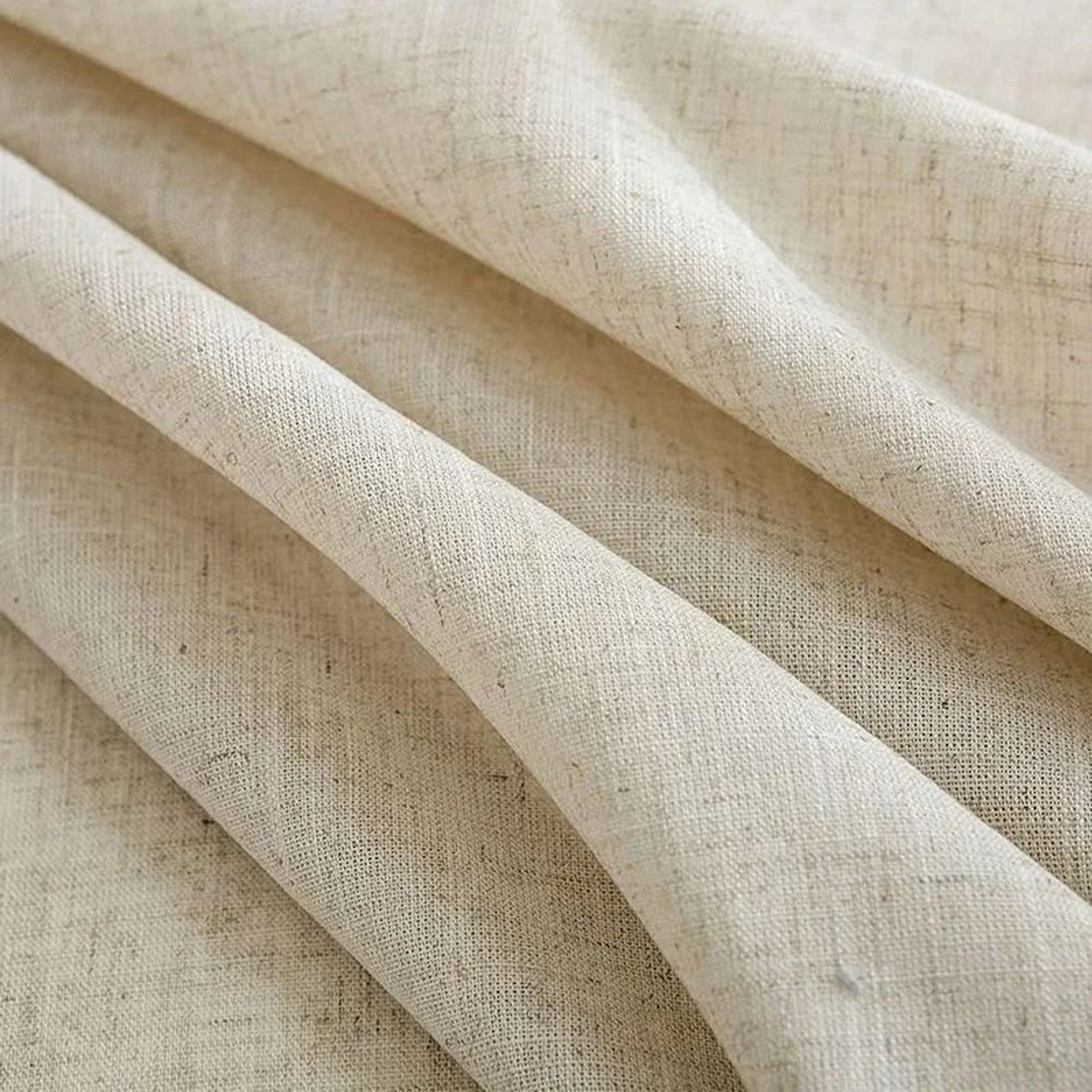 Solid Color Round Cotton Linen Tablecloth Tassel DustProof Table Cover For Kitchen Dining  Farmhous 3