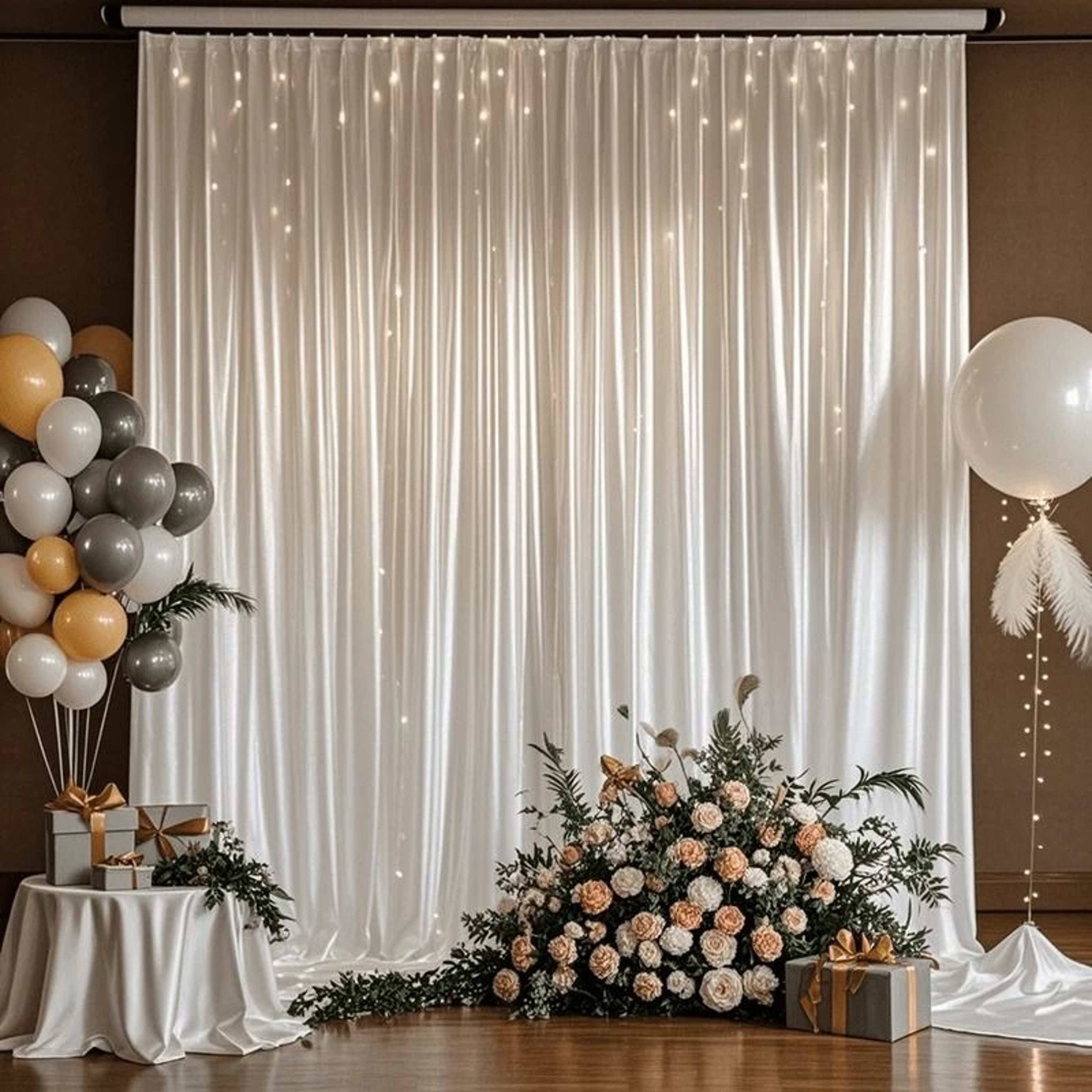WrinkleFree Satin Backdrop Curtains Silky Smooth Background Drapes For Weddings Proms Christmas  Ba 2