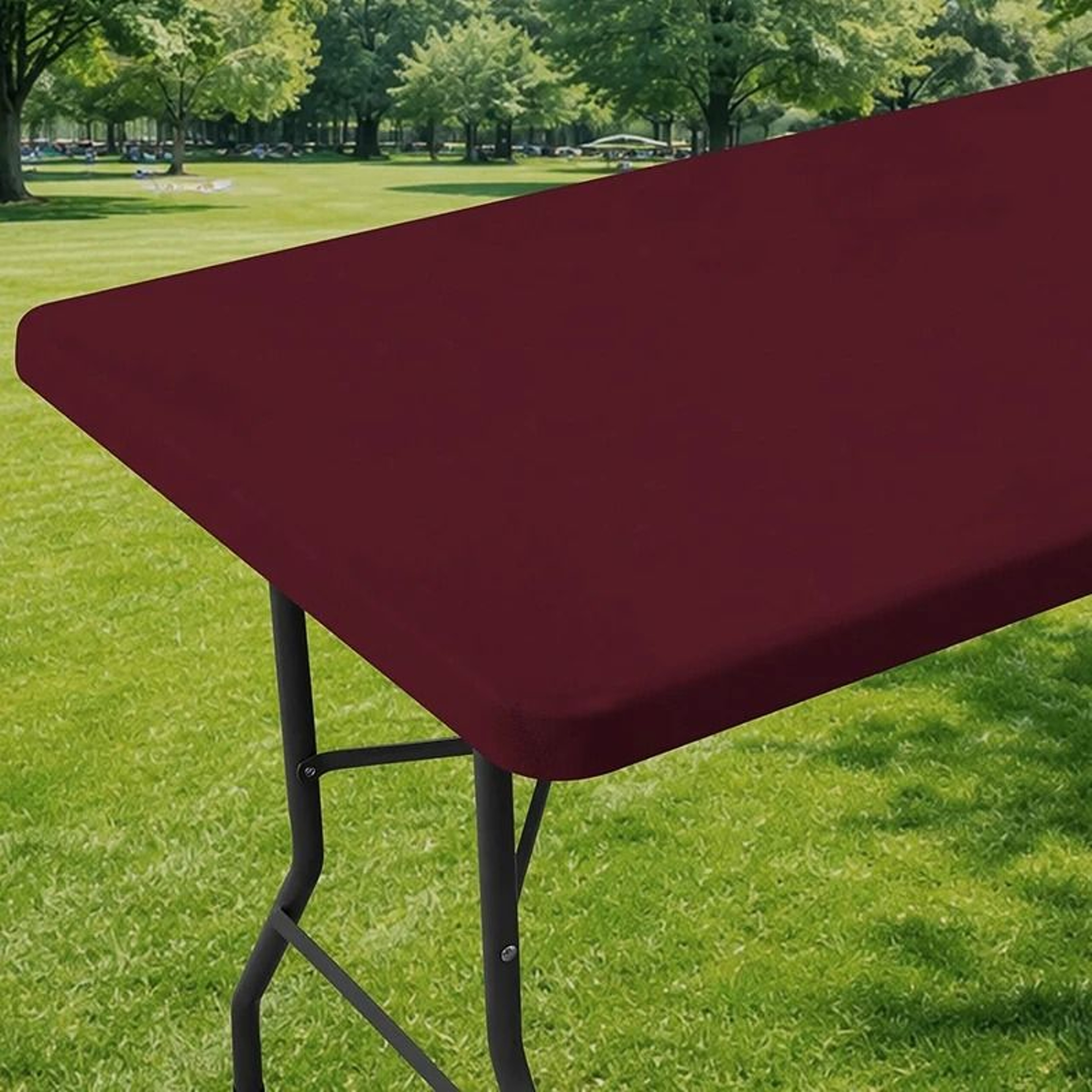 Cocktail Spandex Elastic Fitted Tablecloth Stretch Rectangular Table Cover For Kitchen  Weddings 15