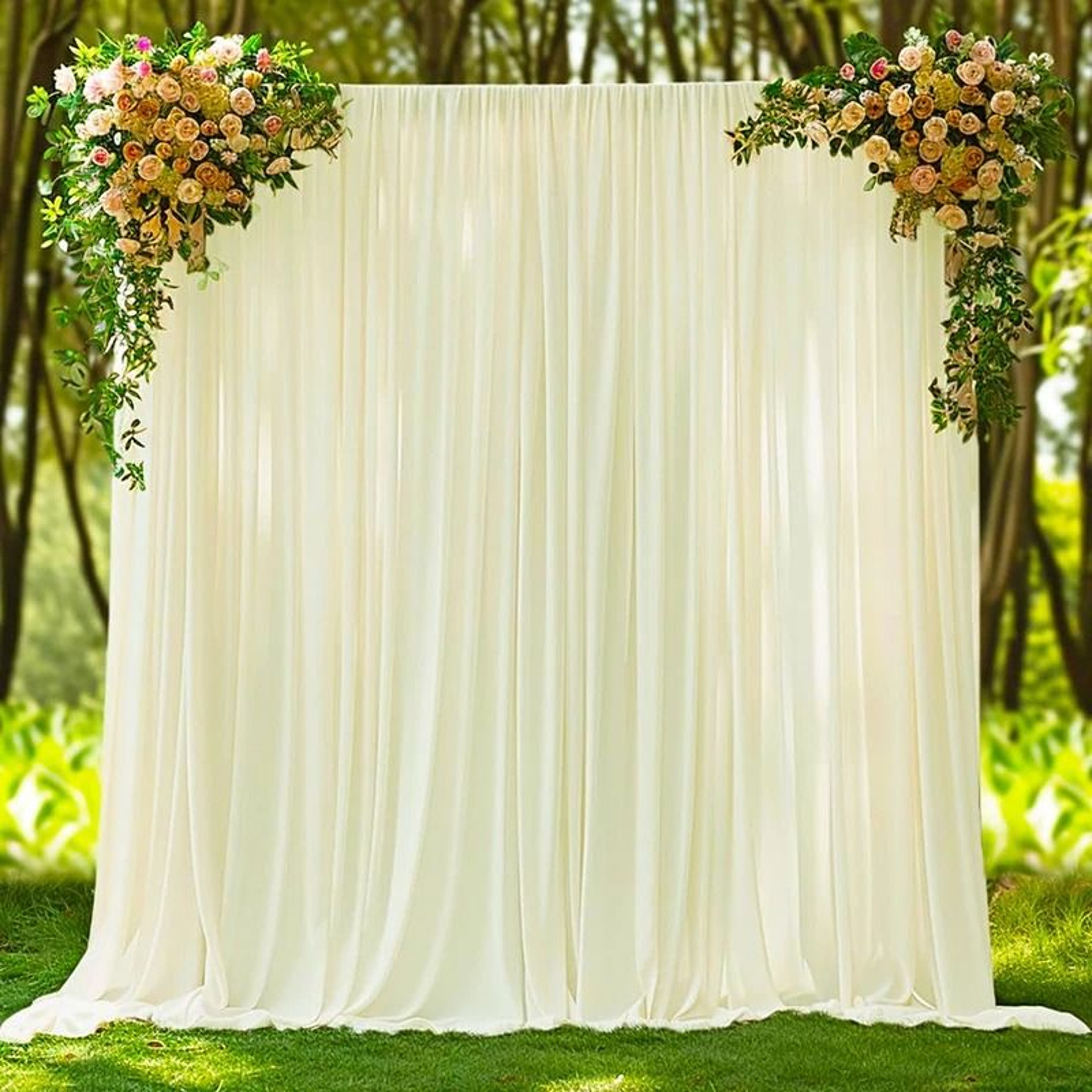 1 Panel 5FTx10FT Wrinkle Free Black Backdrop Curtain Polyester Photo Drape For Weddings  Stage Deco 12