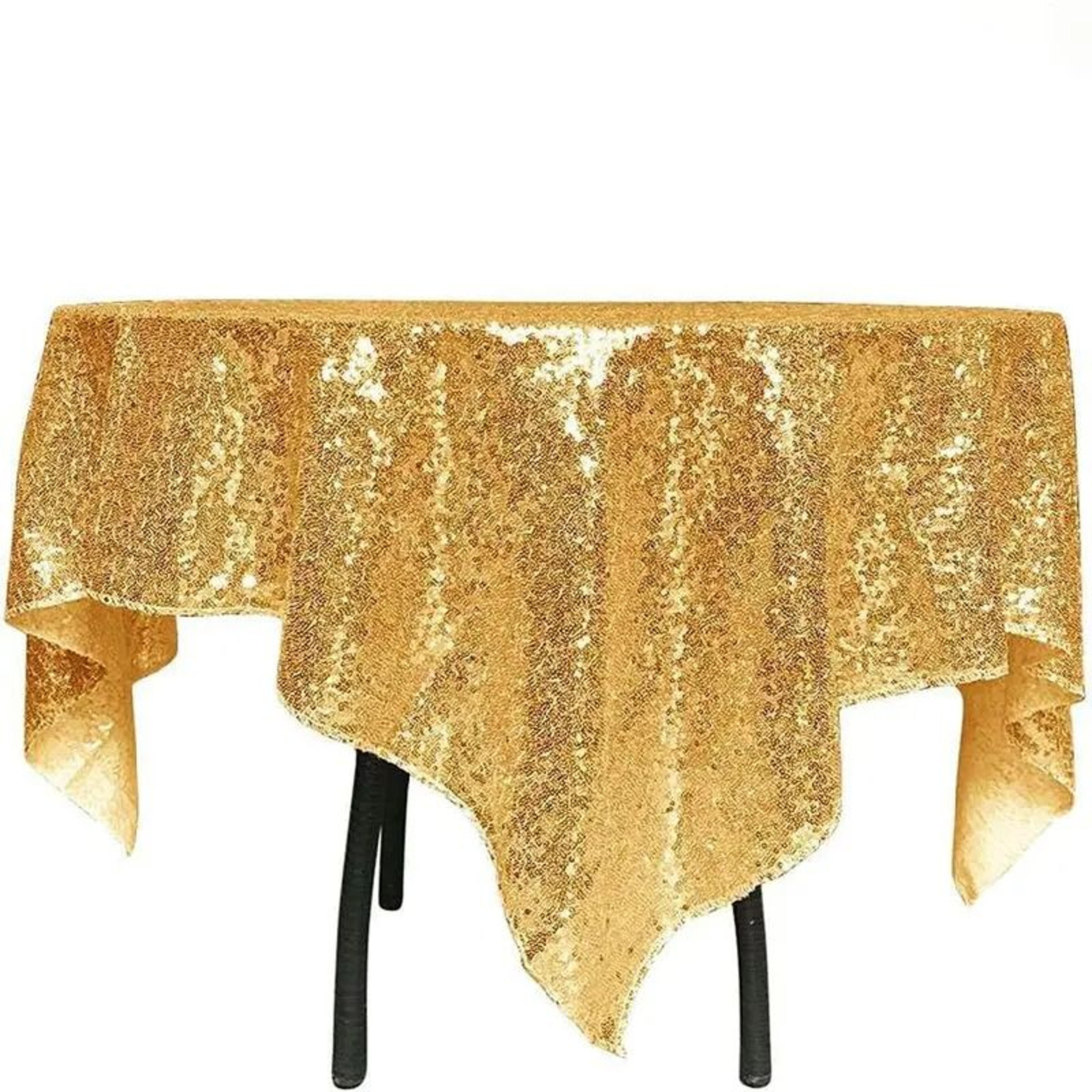 Gold Sequin Tablecloth Sparkle Cover Glitter Rectangle Overlay For Wedding Birthday  Cake Table Dec 4