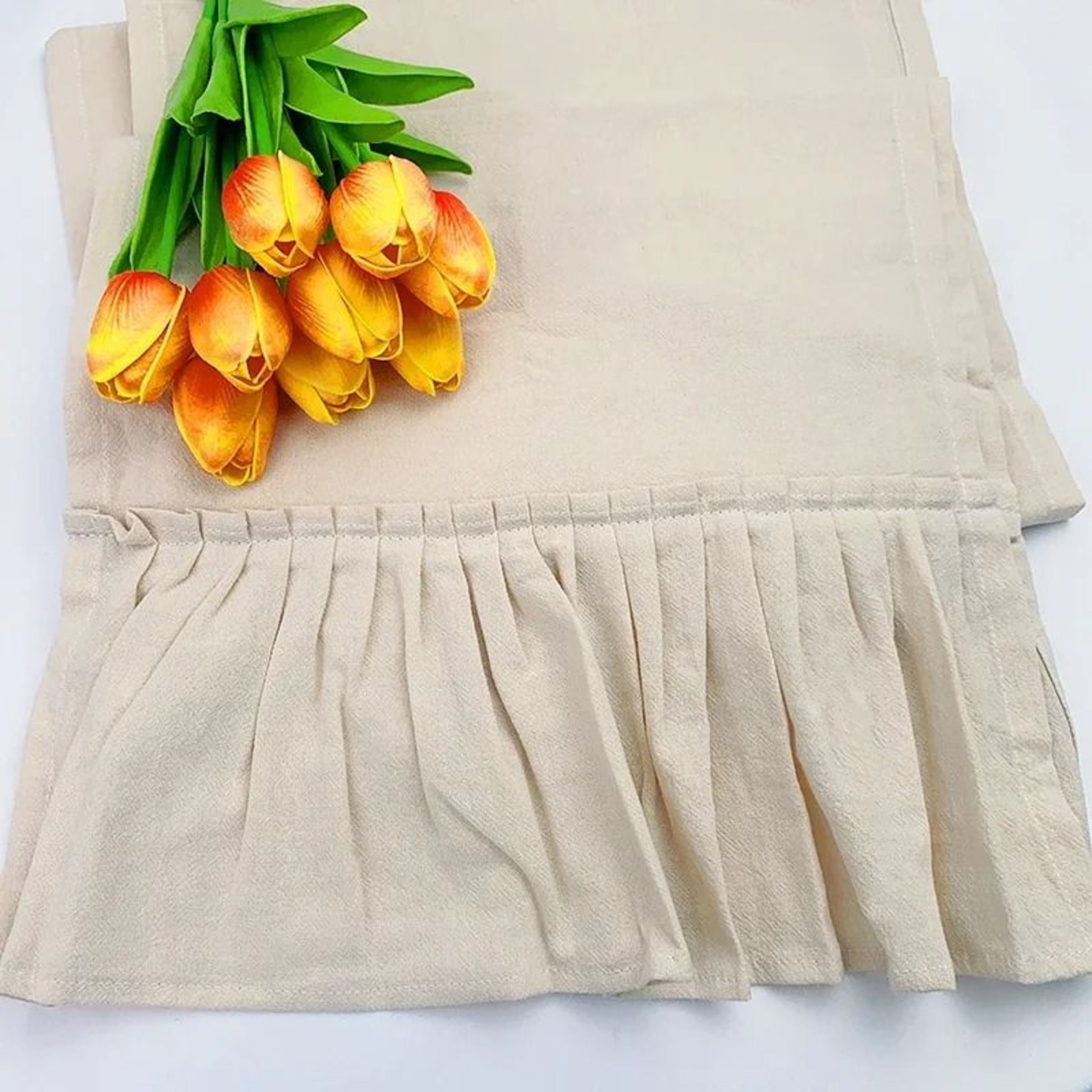 100 Cotton White Ruffle Table Runner Rustic Cottagecore Decor For Wedding Baby Shower  Kitchen 6