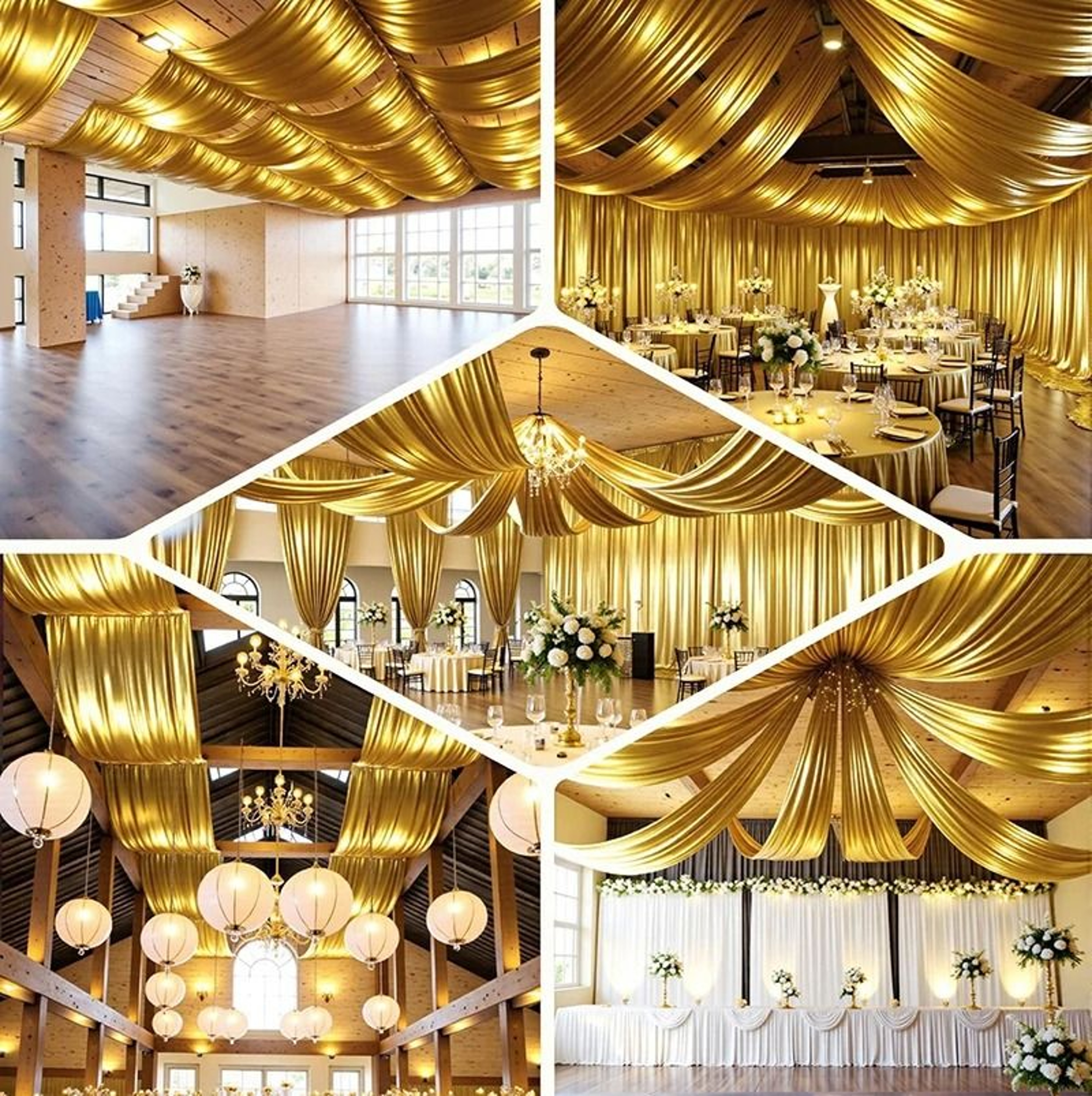 Satin Backdrop Curtain  Ceiling Drape Silky Party Decor For Weddings  Birthdays 1